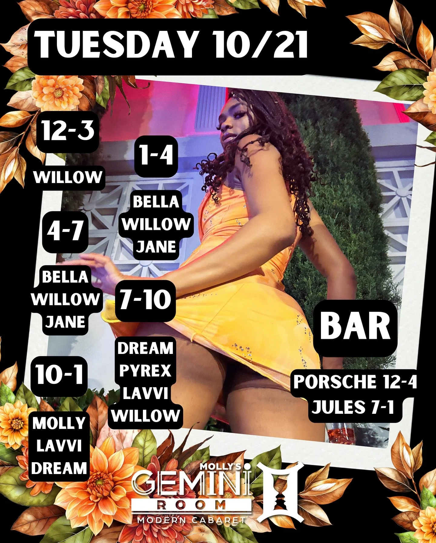 Tuesday lineup sweet enough to give you a toothache! Also coming up Saturday night we have a few tricks up our sleeves- make sure to stop by, it’ll be a real treat!