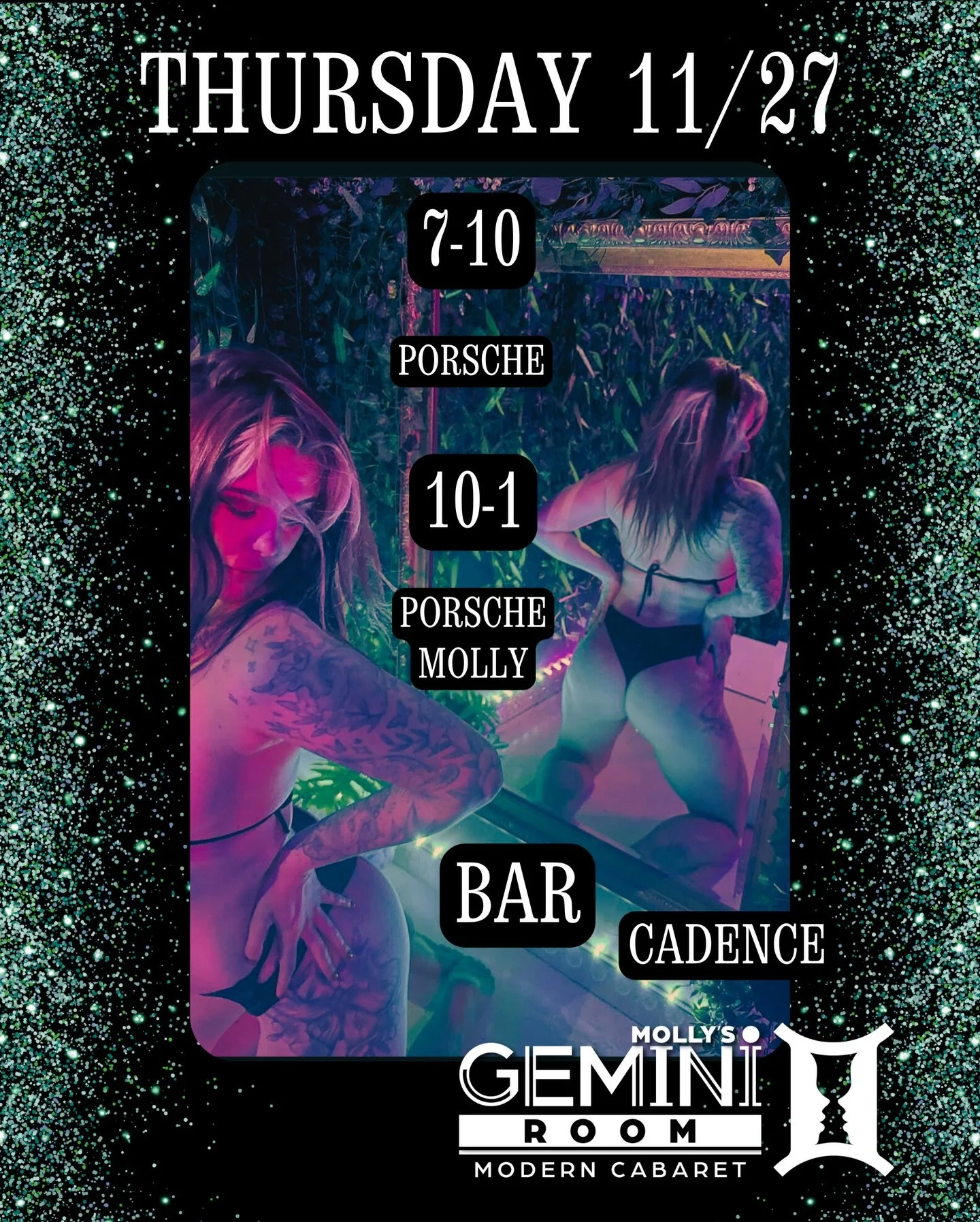 The Thanksgiving after party is at @mollysgeminiroom! Come show these bootyful babes how thankful you are for them and end your holiday with the best.