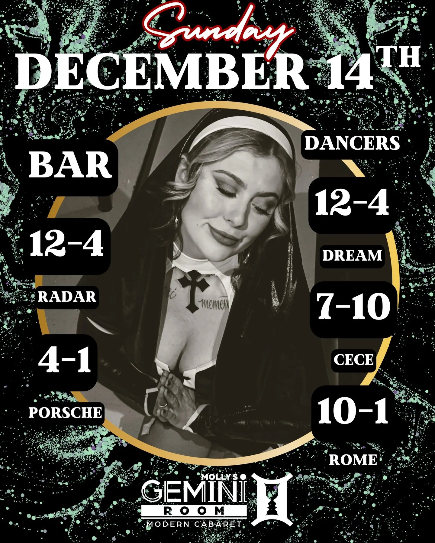 Sunday service! Come spend the afternoon with @dreambby.slc or the evening with our bartender @porschethedancer on her first shift back from vacation!