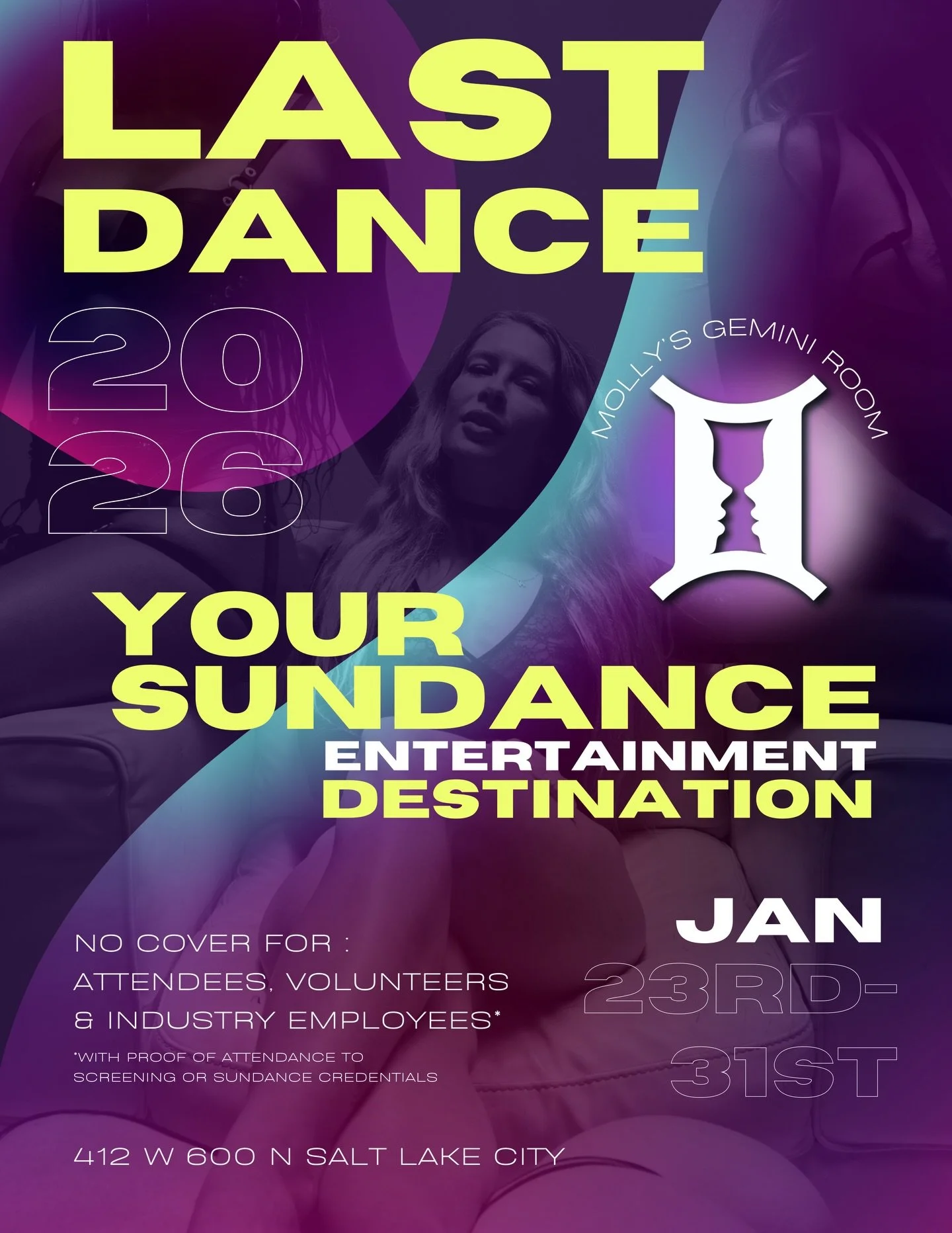 Sundance season is here and @mollysgeminiroom is the perfect SLC entertainment destination! Stop in before or after your screenings or events and let&rsquo;s keep the party going.