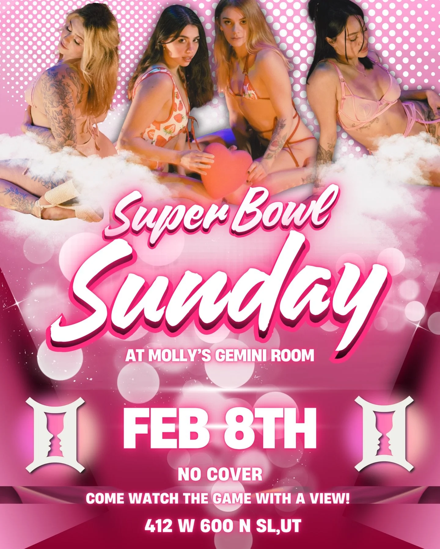 We will be watching the game tomorrow while we do what we do every Sunday! Come have a drink with us in the clouds.