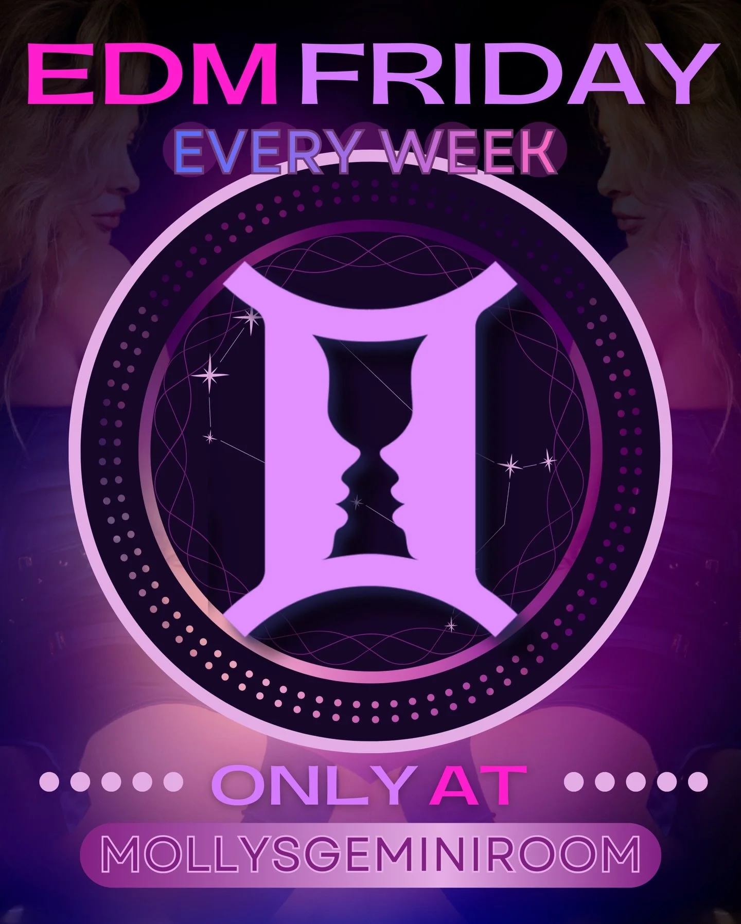 Friday mood! Starting every weekend off with EDM- only at Molly&rsquo;s.