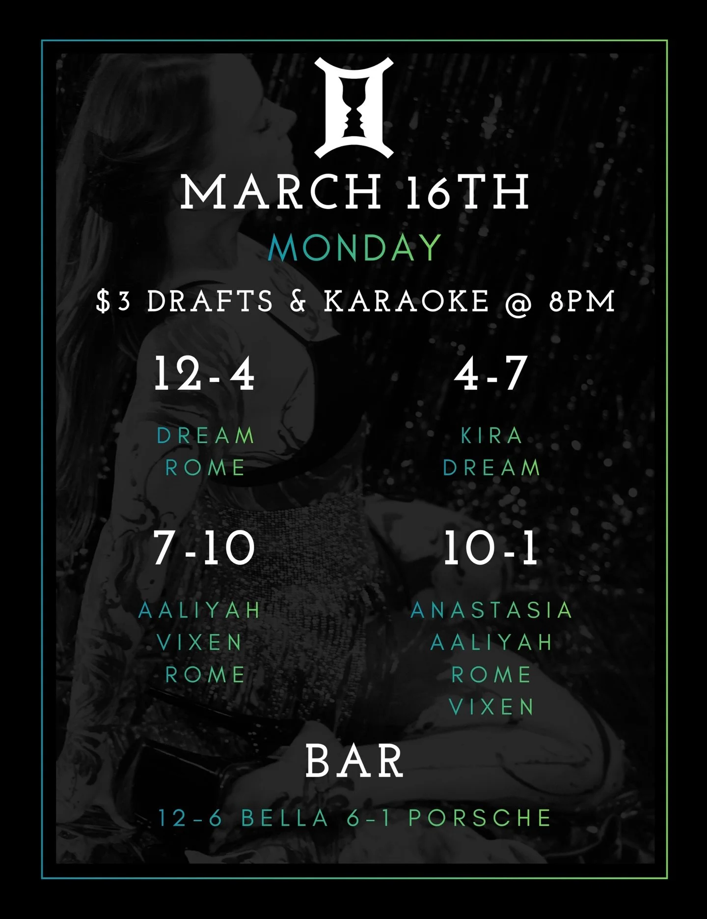 Come get your dose of sparkle this Monday - $3 drafts and karaoke at 8!