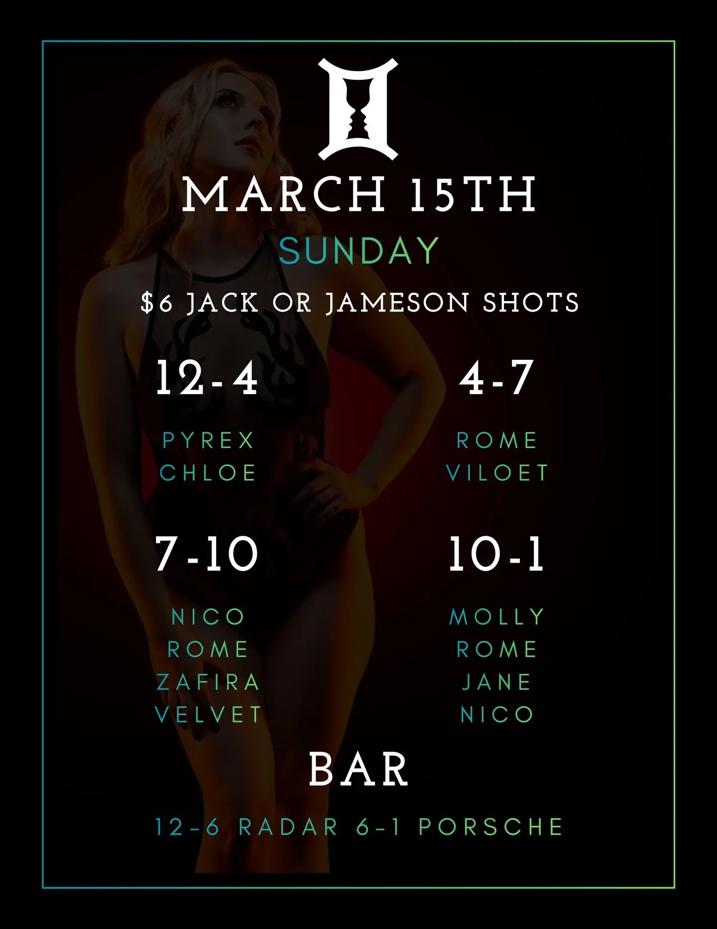 We have a sizzling hot lineup for your Sunday. Come have some whiskey and enjoy the view.