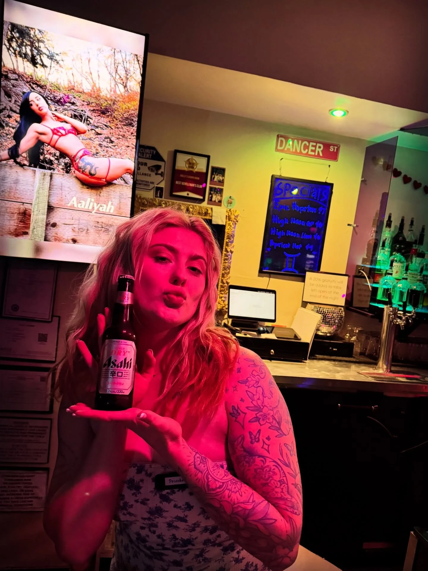 Come try @porschethedancer&rsquo;s new favorite beer tonight!
She&rsquo;ll be behind the bar serving up cold ones till last call 💋