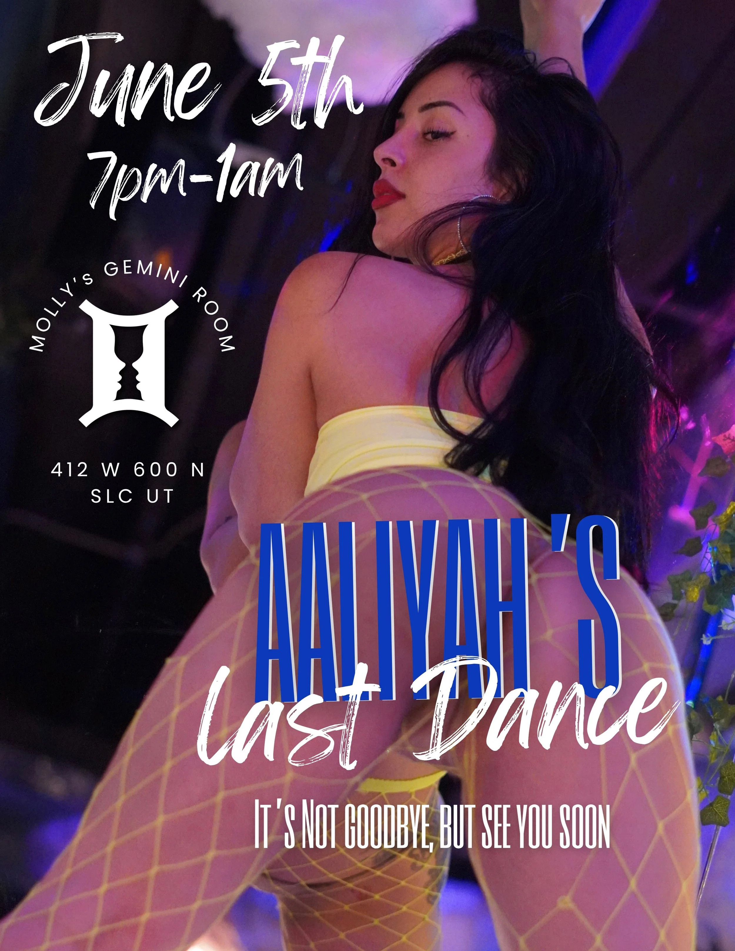 Our girl Aaliyah is going to be leaving us next week 🥹 - don&rsquo;t worry- she&rsquo;ll be back to visit- but for now, come send her off with a night to remember 💋🤑