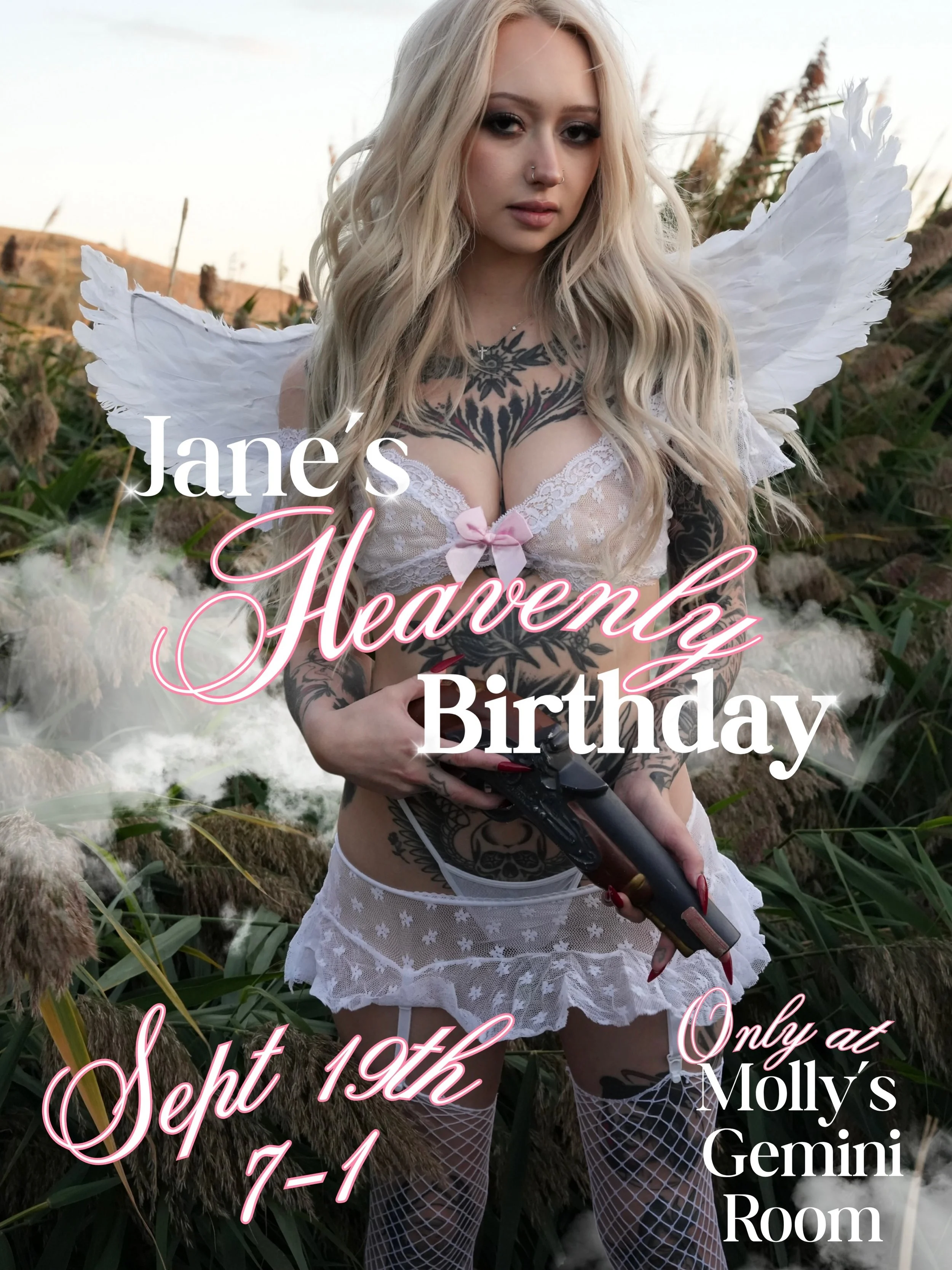 Next Saturday come celebrate our lady @swagmoneyjane at the most heavenly place on earth 🪽