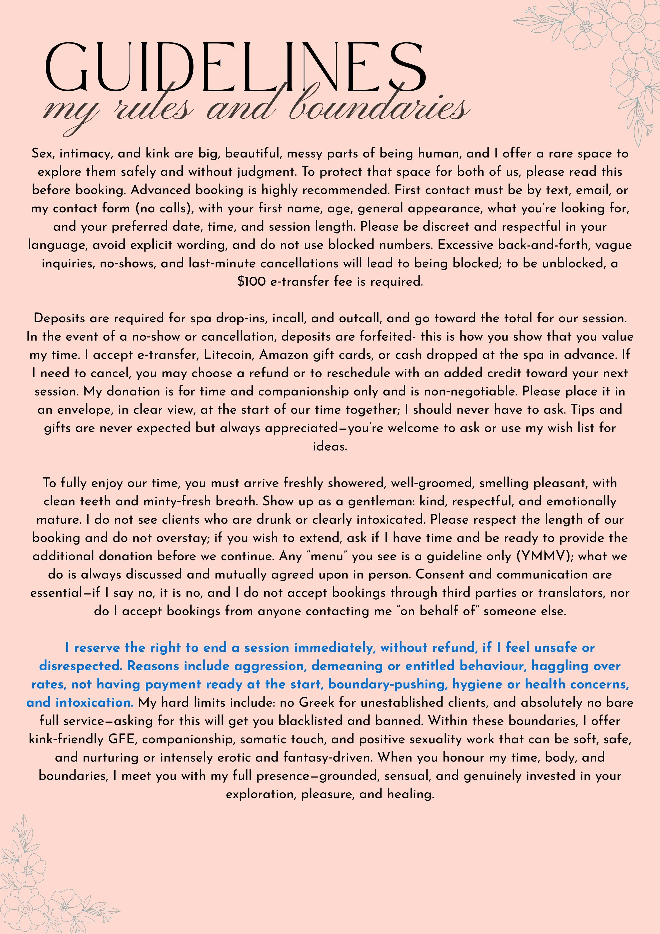 Guidelines- Boundaries & Rules