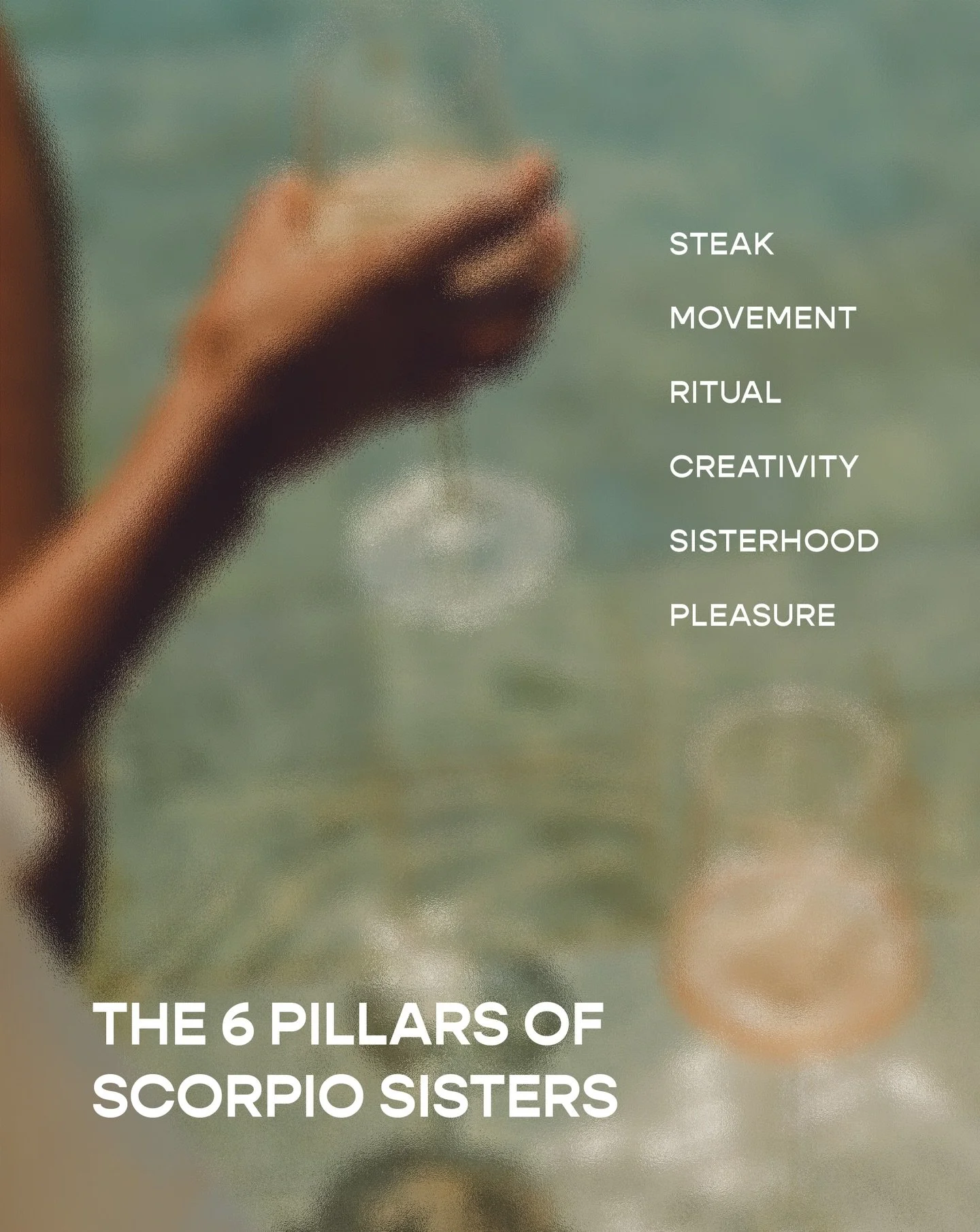 SCORPIO SISTERS
Ladies only retreat | May 16&ndash;17

16 women at @scorpioestate.vic Torquay for a weekend that&rsquo;s equal parts indulgent &amp; intentional.

STEAK | MOVEMENT | RITUAL | CREATIVITY | SISTERHOOD | PLEASURE

We&rsquo;ll be revealin