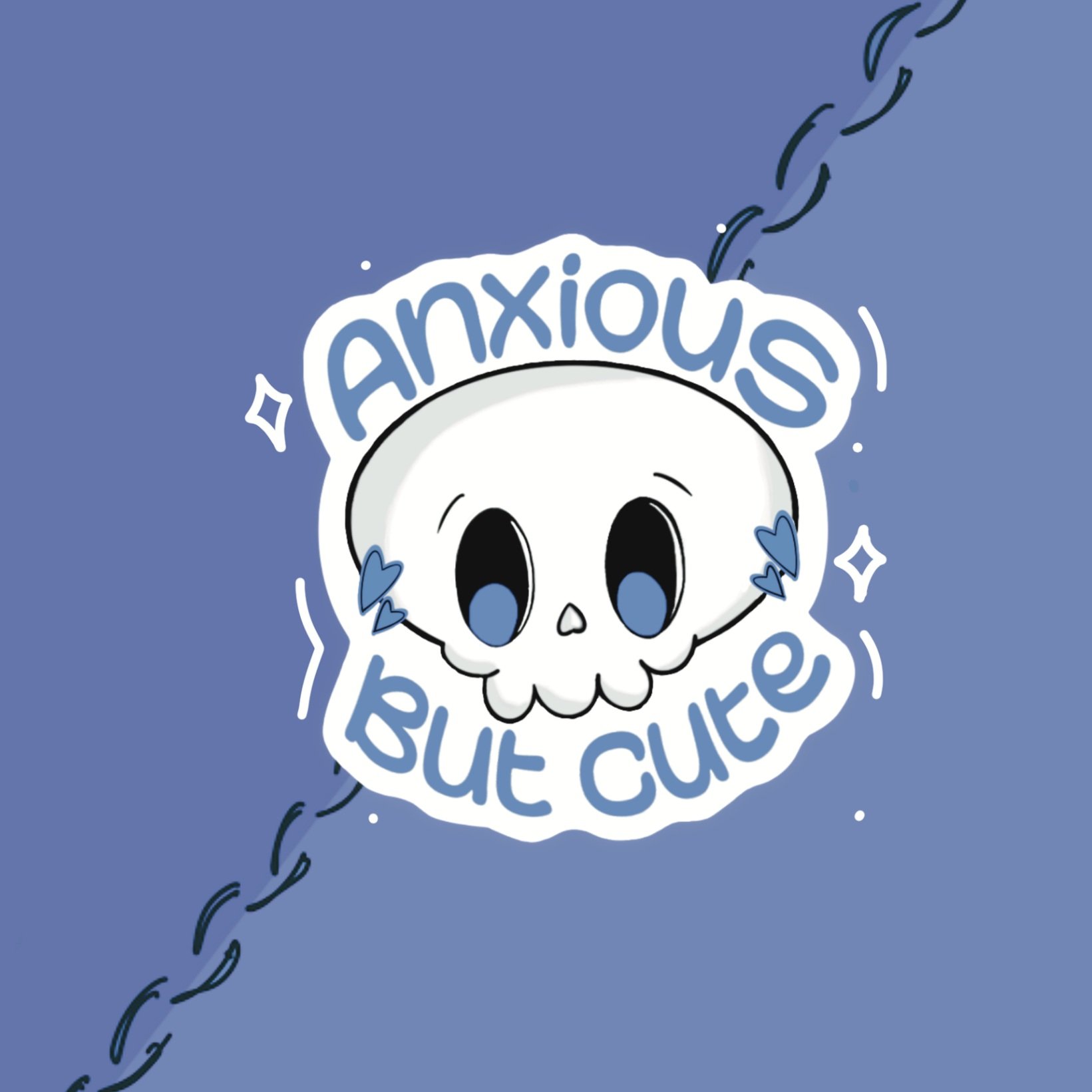 Anxious But Cute Sticker