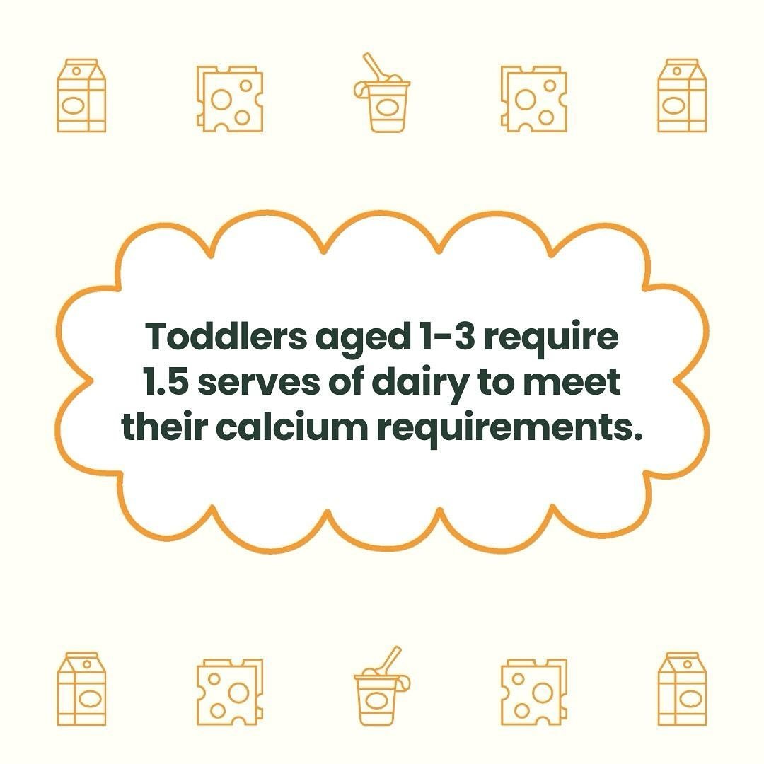 🥛 1 serve of dairy = 1 cup (250ml) of milk, 2 slices (40g) of cheese or 3/4 cup (200g) of yoghurt 🥛