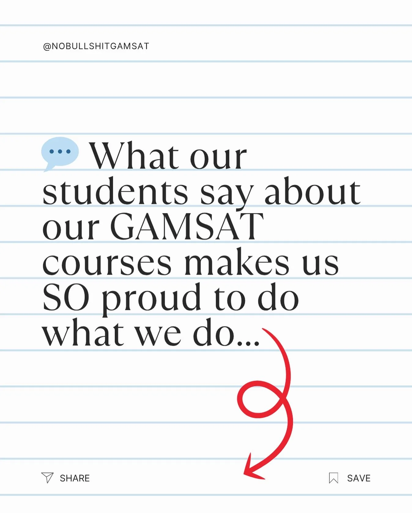 💬 What our students are saying about our GAMSAT courses makes us SO proud to be doing what we do:

&ldquo;The S2 advice and template for thinking effectively and critically help my ability to adapt to any prompt or theme, rather than relying on a pr