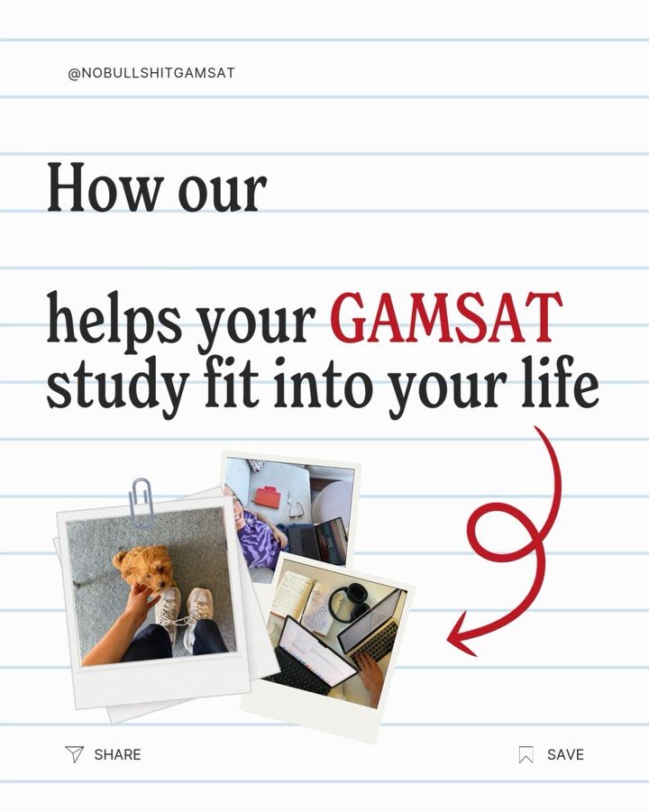 GAMSAT prep is hard enough without having to fight your schedule, self doubt, confusion, or procrastination.

Enterrrrr: our Game Plan Guide 🧭

It&rsquo;s our flagship guide: a clear roadmap to take the guesswork out of prep &amp; help GAMSAT study 