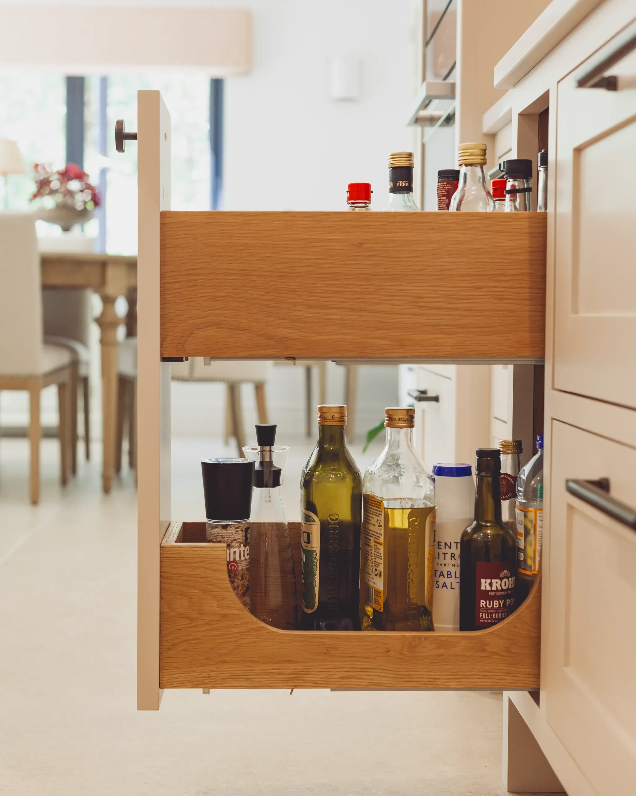 Juniper Workshop Bespoke Traditional Shaker Kitchen Stained Solid Oak Island Marble Cottage Farmhouse (20).webp