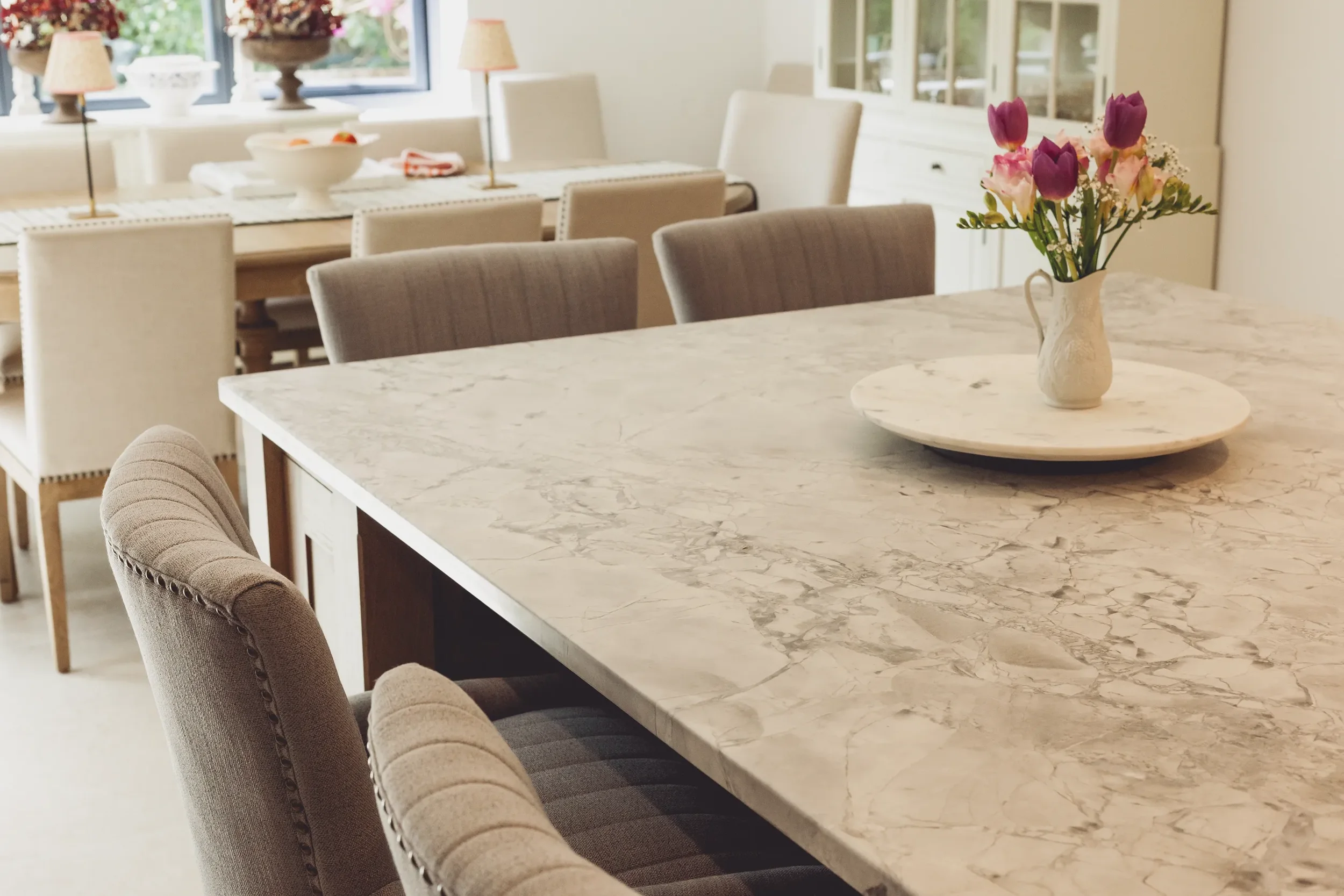 Juniper Workshop Bespoke Traditional Shaker Kitchen Stained Solid Oak Island Marble Cottage Farmhouse (31).webp
