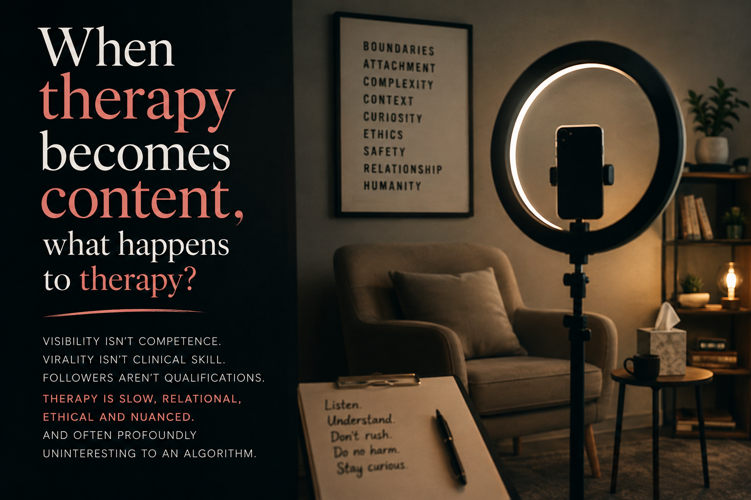 When Therapy Becomes Content: What Happens to Therapy?