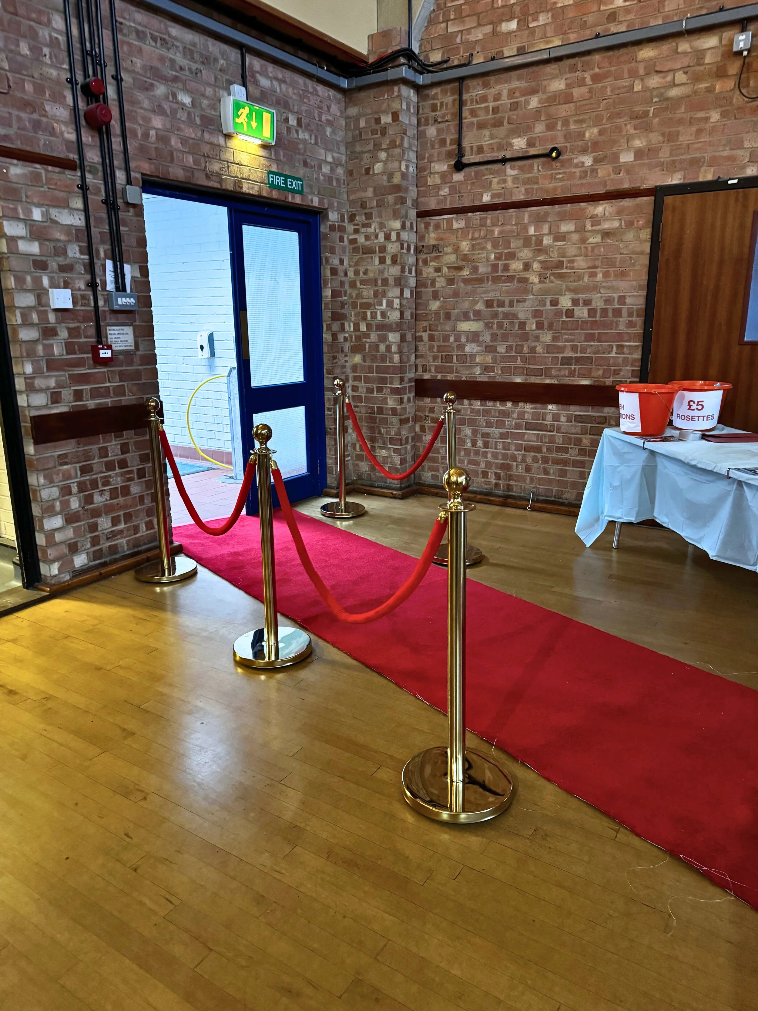 Red Carpet & Gold Stanchions
