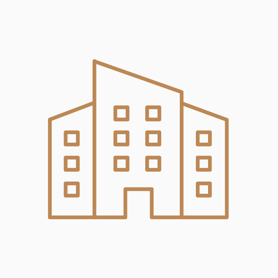 Icône d’un bâtiment pour "entreprises"