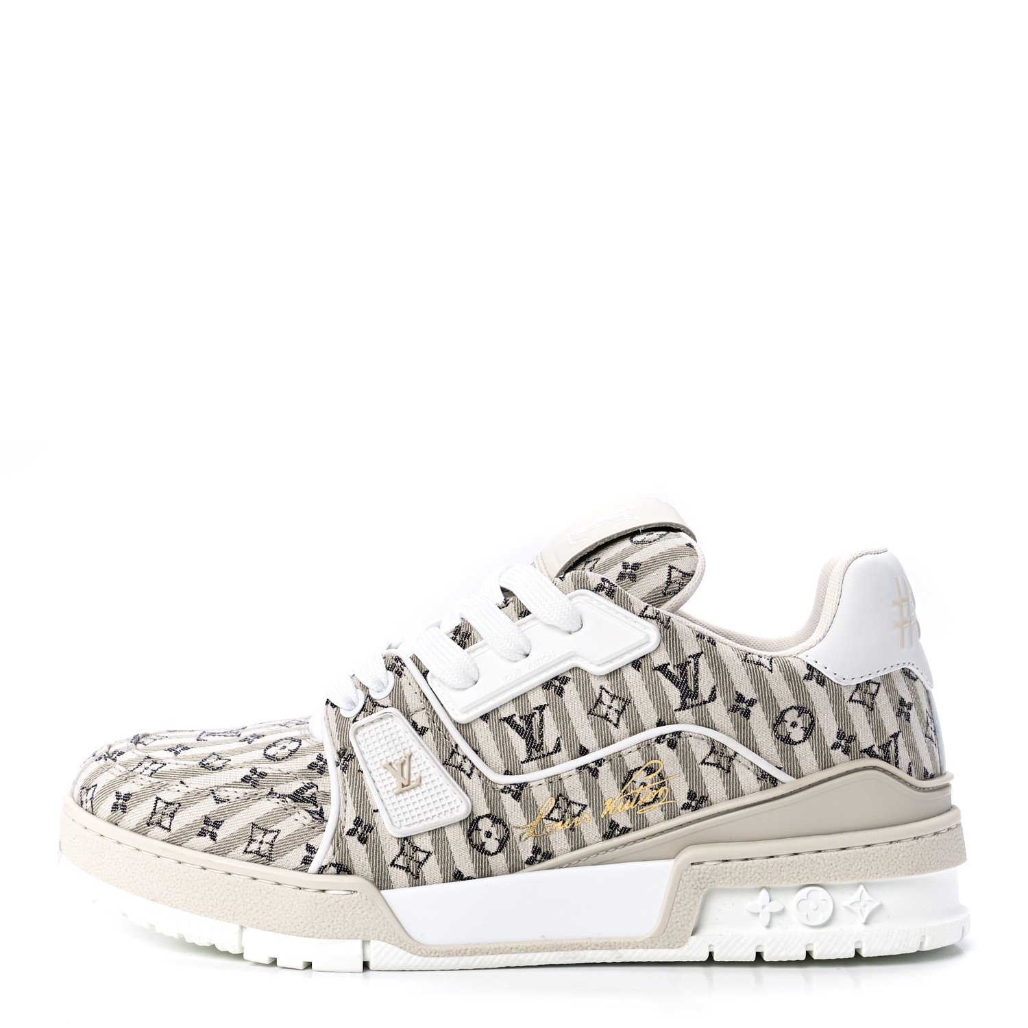 Louis Vuitton Trainer Beige Stripe Monogram