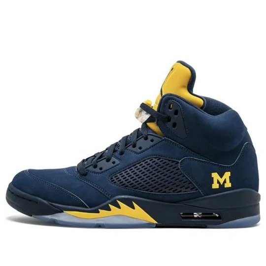 Air Jordan 5 Retro Michigan PE 'Navy Blue Army Green