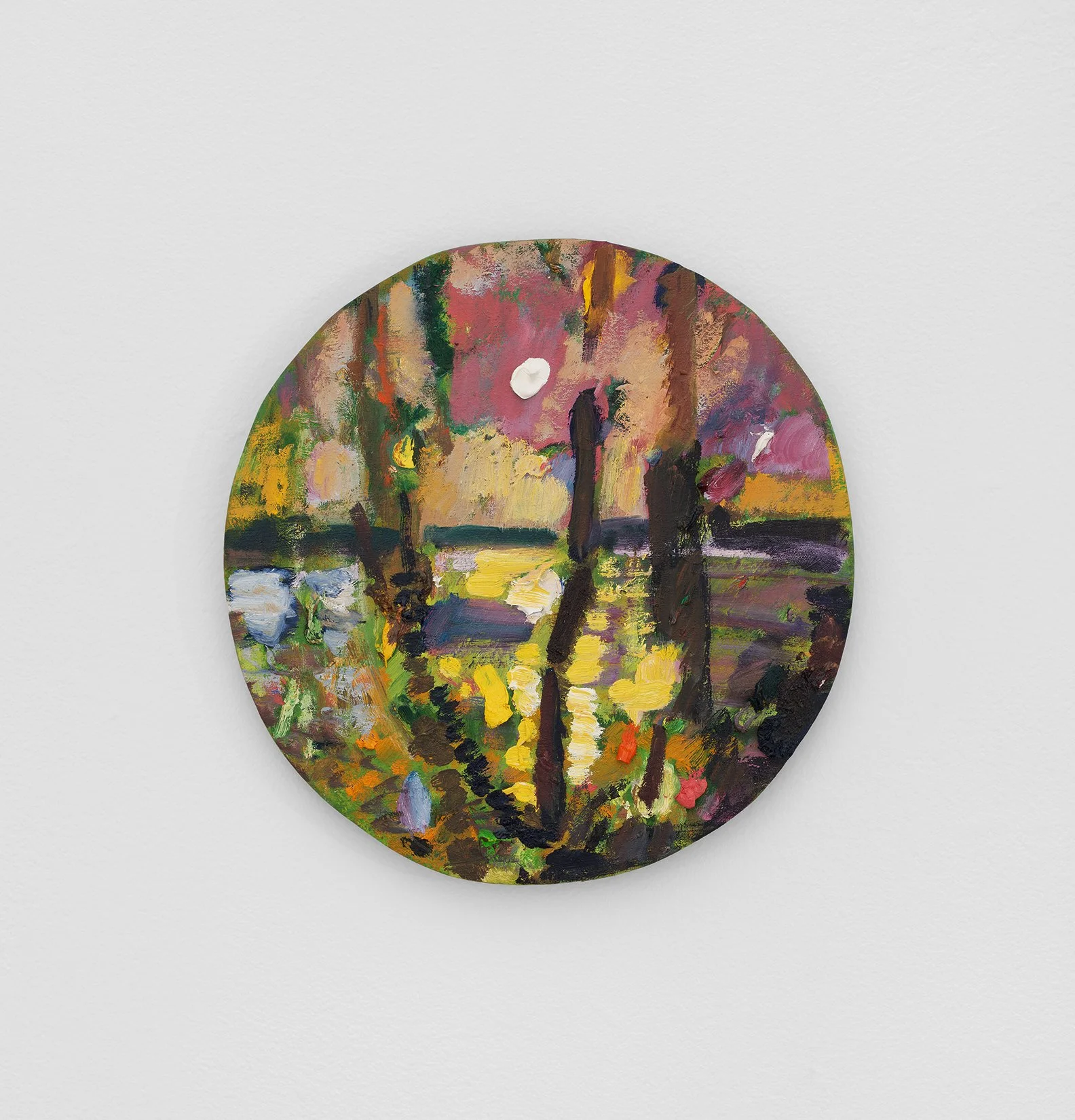 Ilse Sørensen Murdock, Ace, Oil on wood
10.5” diameter, 2024