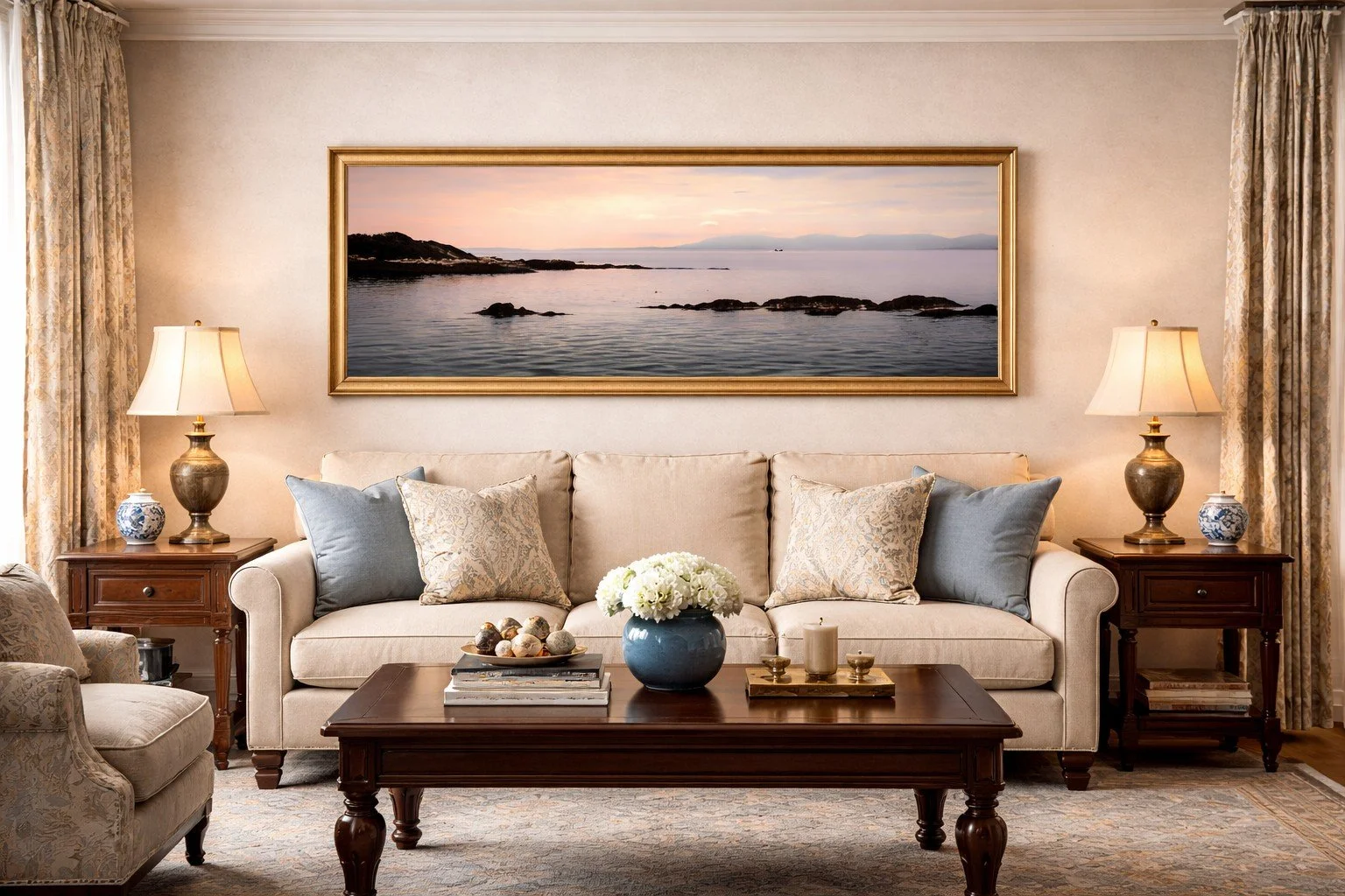 Whispers of Dusk 22x70 framed