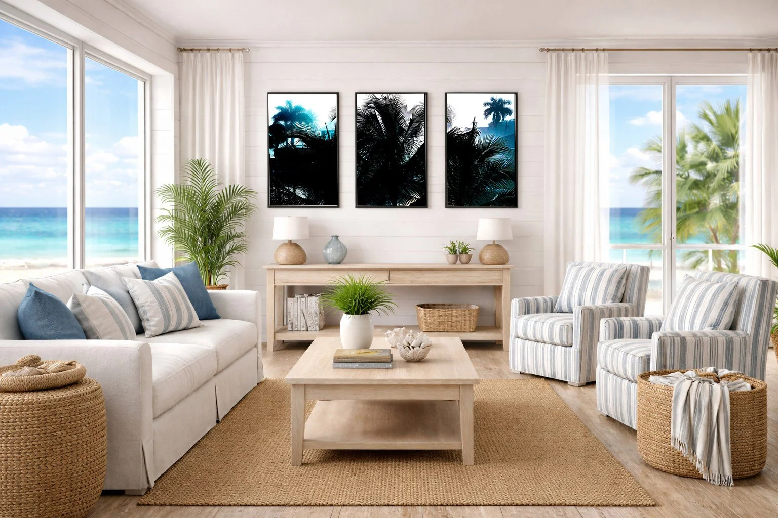 Blue Palm triptych den 12 x 18 staged.jpg