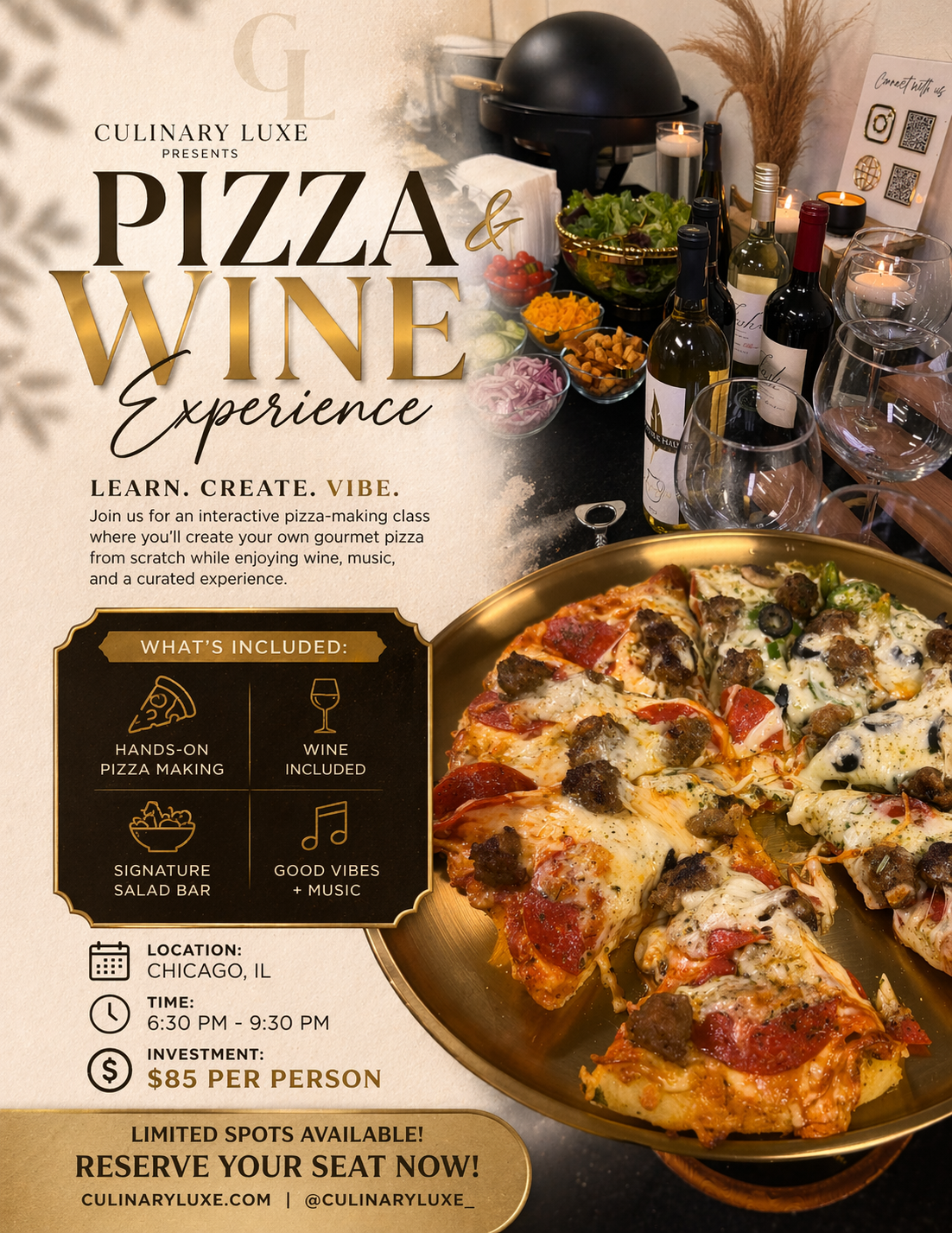 Chef Nae’s  Pizza & Wine Afternoon Experience