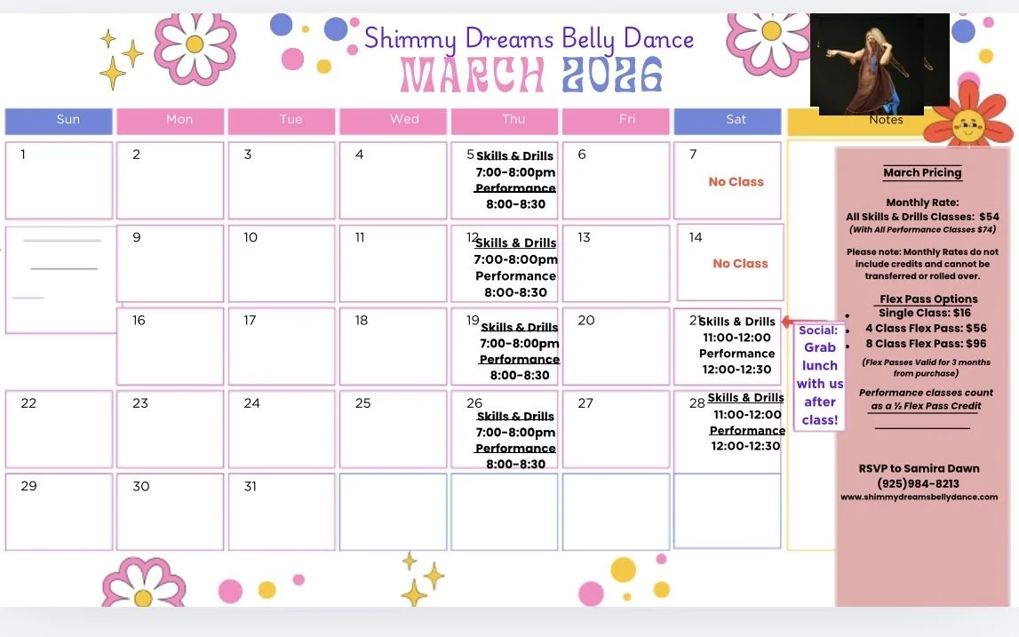 March Skills and Drills Monthly Discount Class  Package