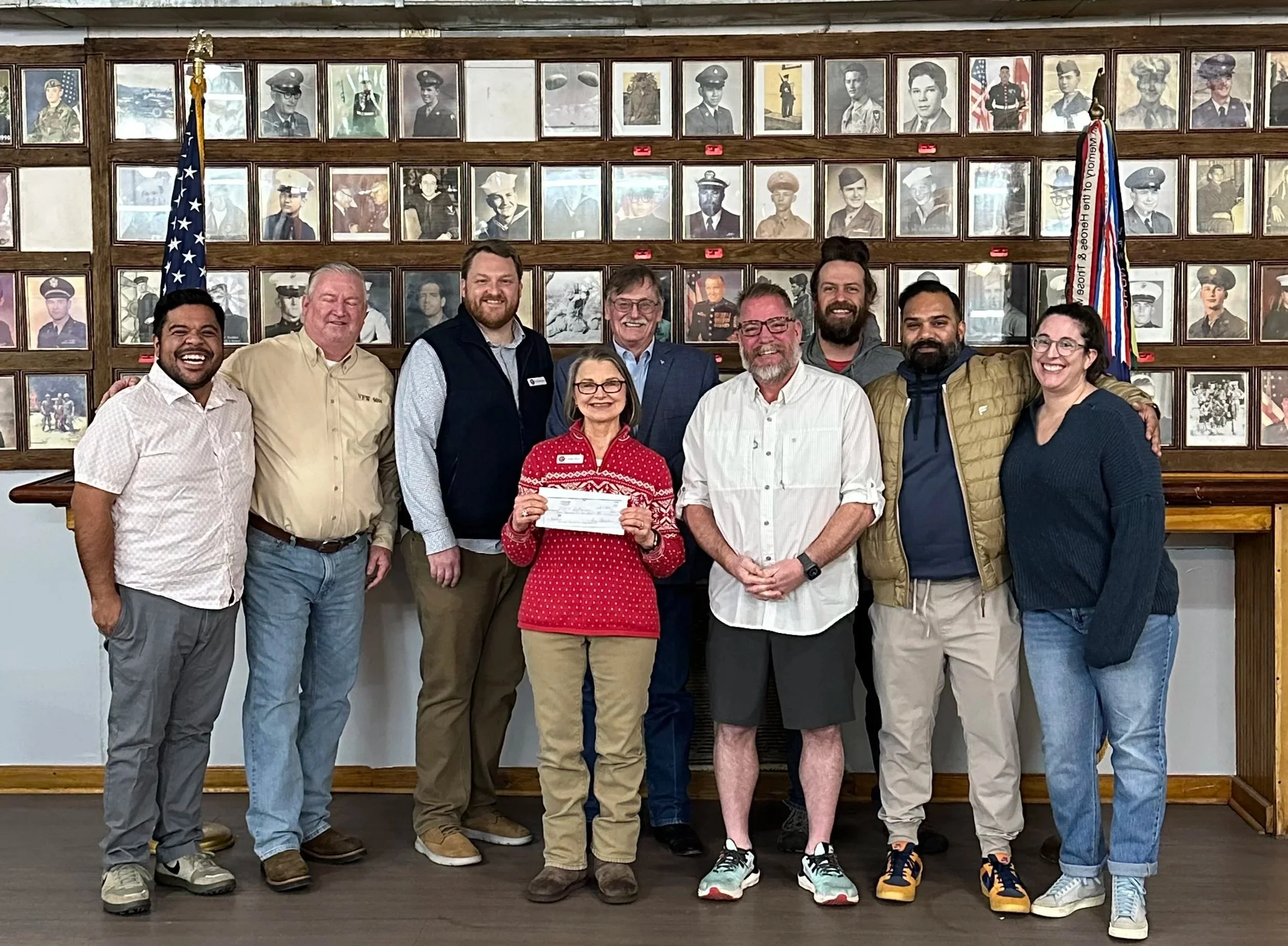 The Dirty Cards Crew &amp; VFW 9095 donate $7,500 to Friends of Fisher House AR