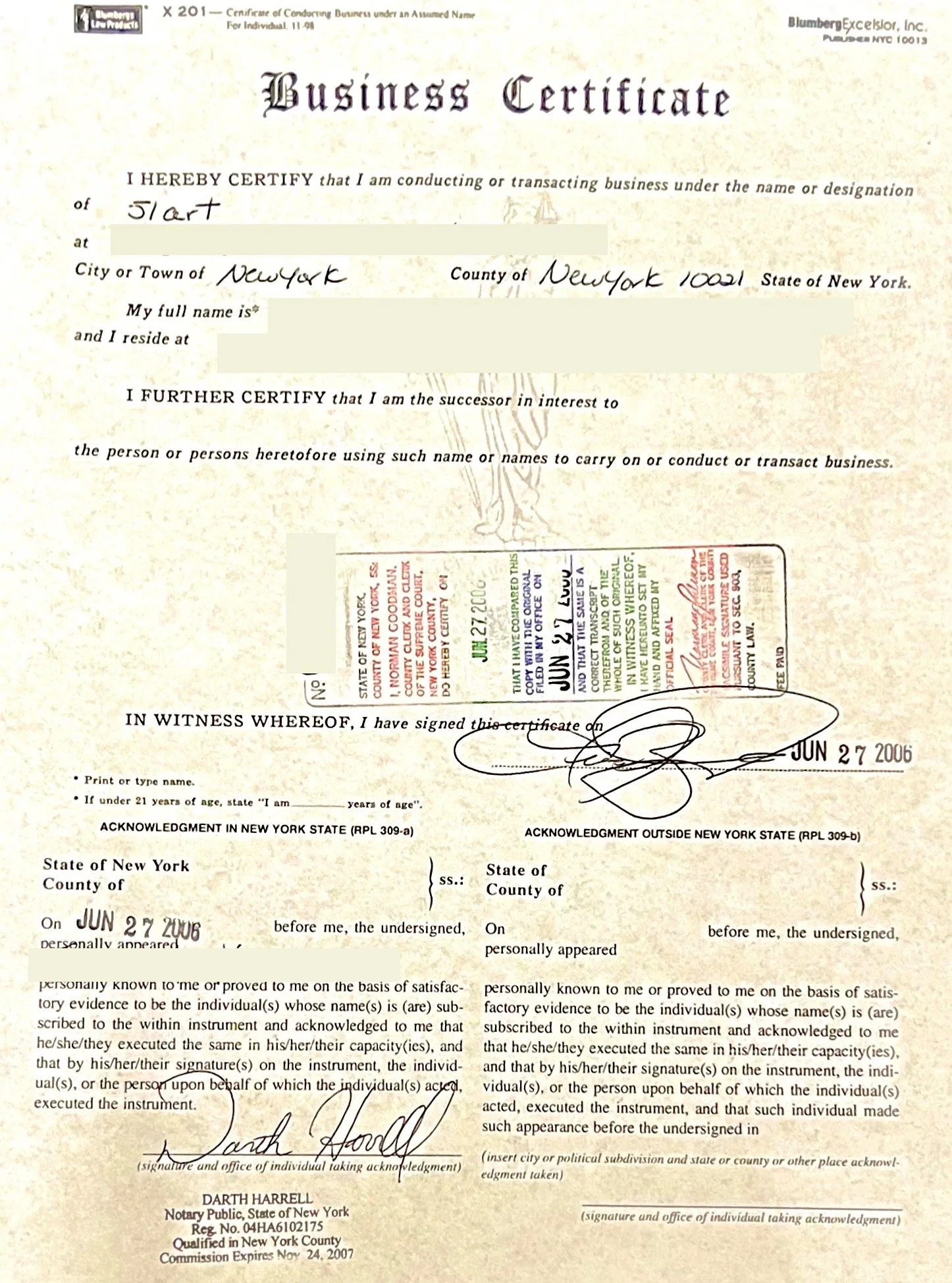 51art turns 20 today! On this day in 2006 in New York City, I registered my business at City Hall. I remember it clearly as I was moved to tears of joy when it was all stamped and signed. 

It was a big step and the beginning of an amazing journey. I