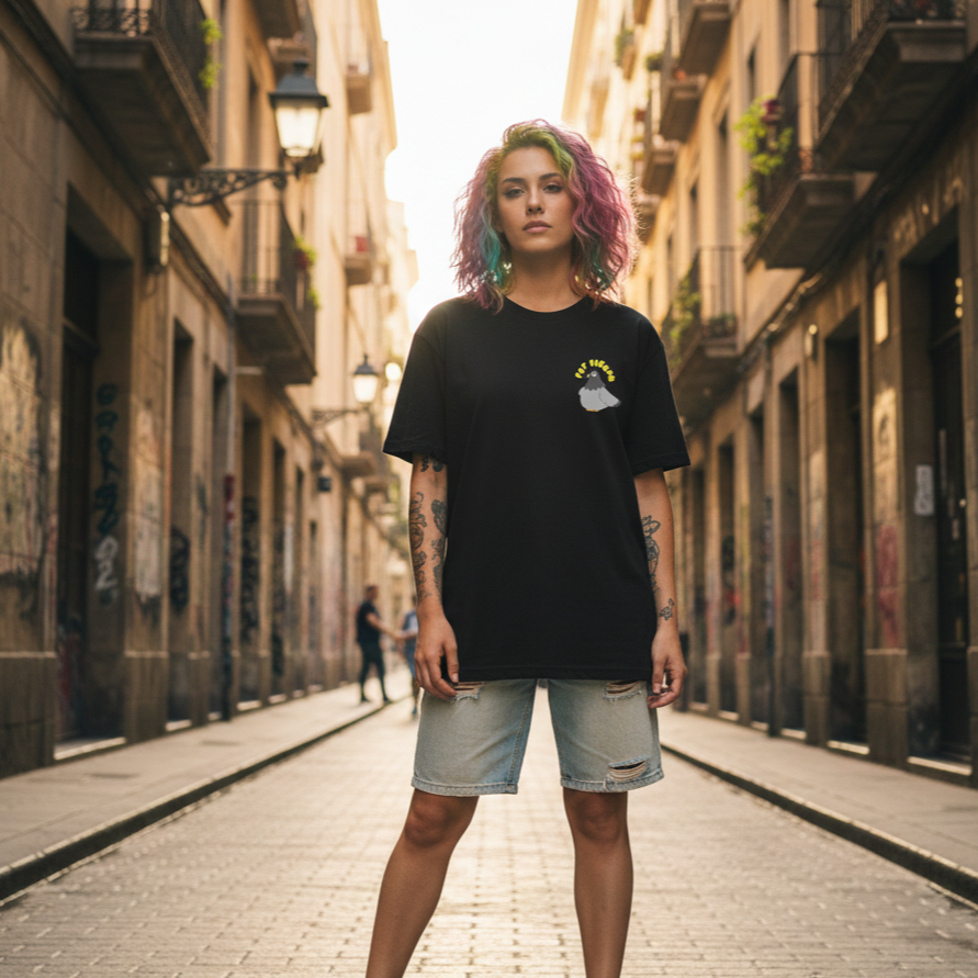 Classic O.G. Fat Pigeon BCN logo streetwear t shirt