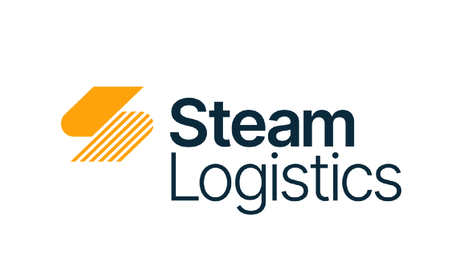 Logo of Steam Logistics with a stylized orange and navy blue graphic icon and the company name.