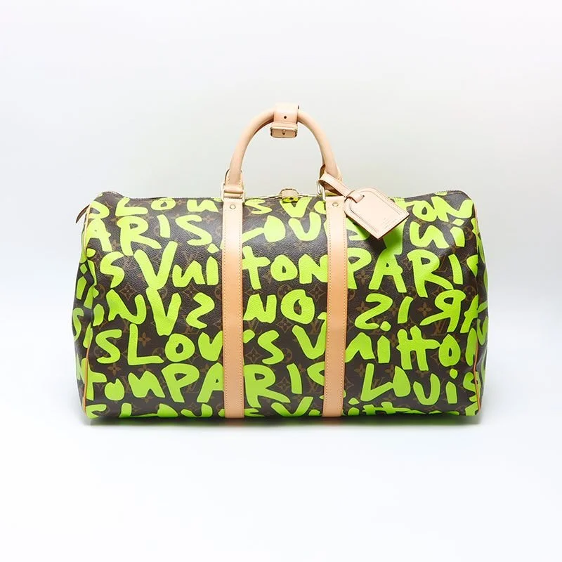 Louis Vuitton Monogram Green Graffiti Keepall 50