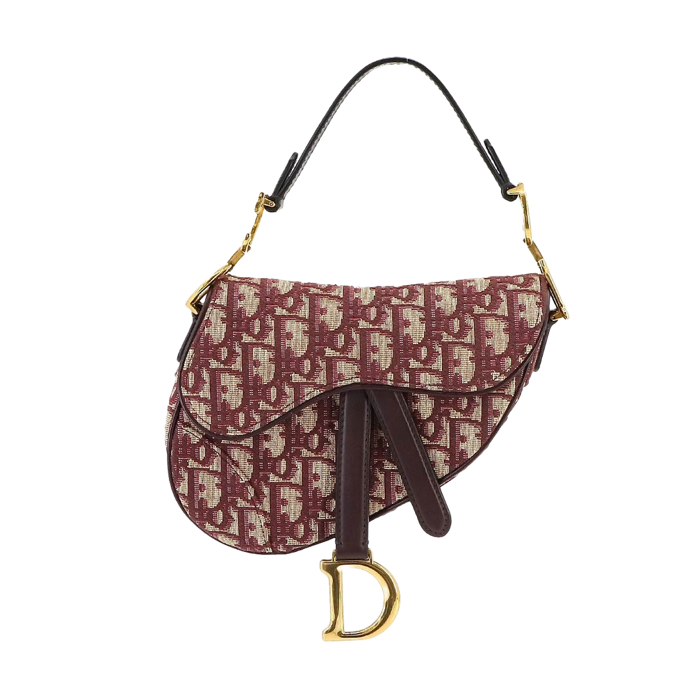 Christian Dior Oblique Bordeaux Saddle — BAZIC INSTINCT