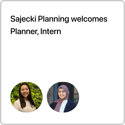 Sajecki Planning welcomes Planner, Intern
