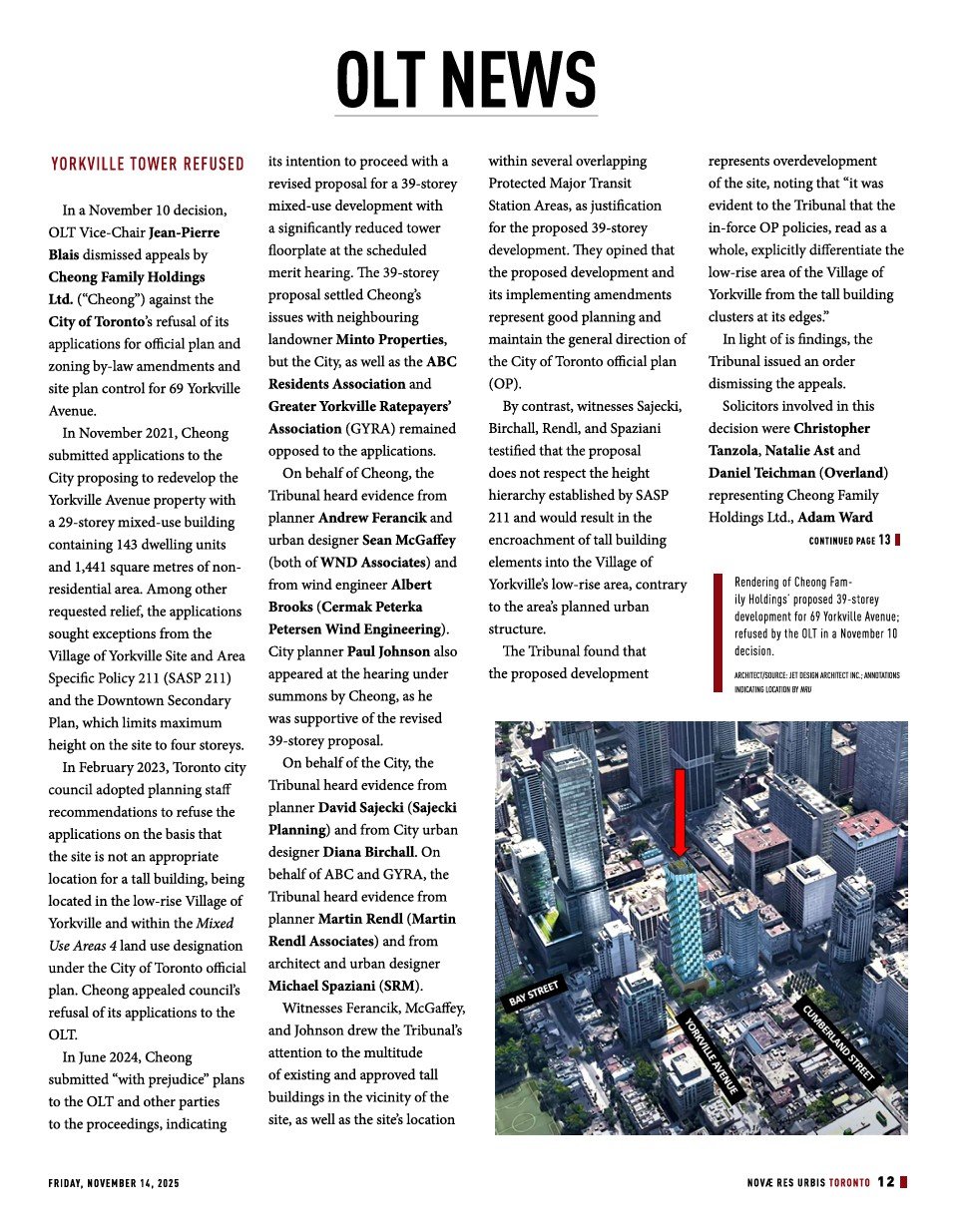 Sajecki Planning Helps Uphold Yorkville’s Low-Rise Character as OLT Dismisses Appeals