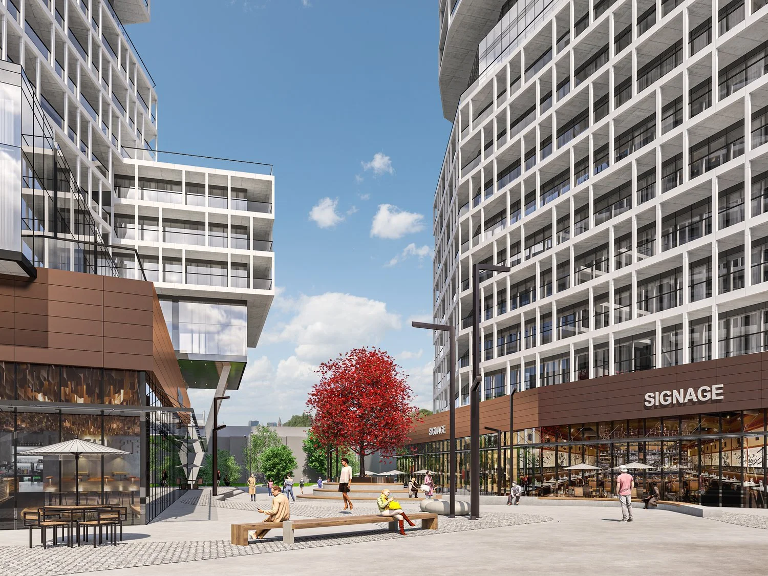  View of the proposed development looking east (Courtesy of Core Architects and Edenshaw Developments Inc.) 