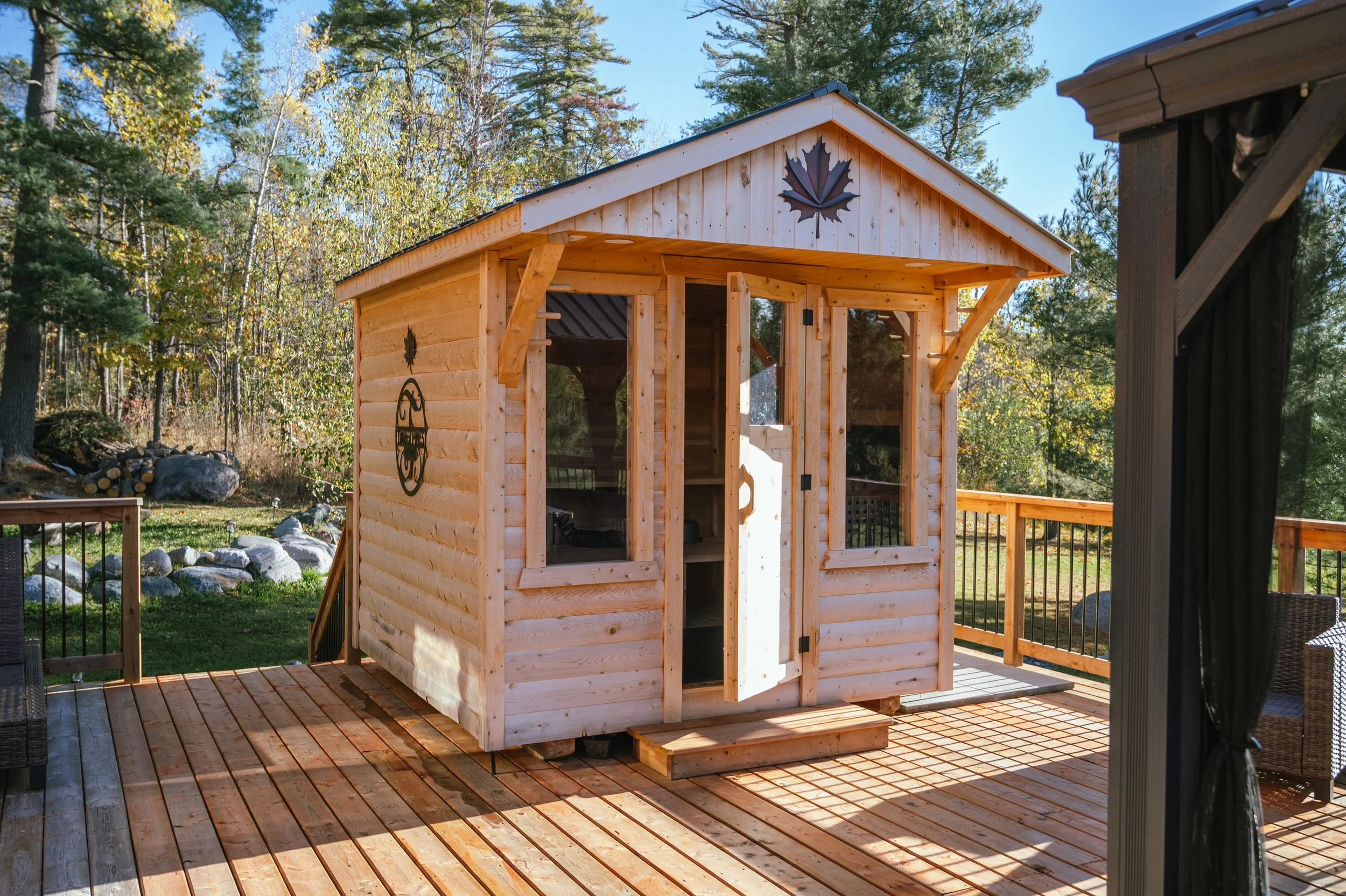 Wood burning sauna, fits 6-8 people