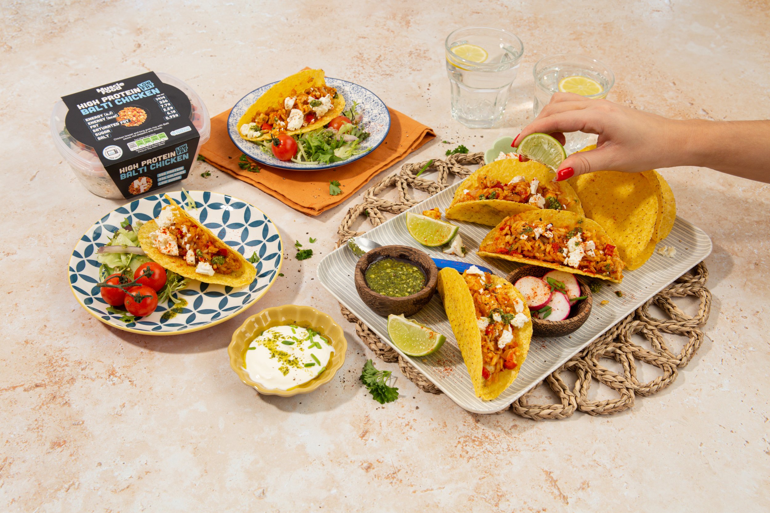 Food photography tacos