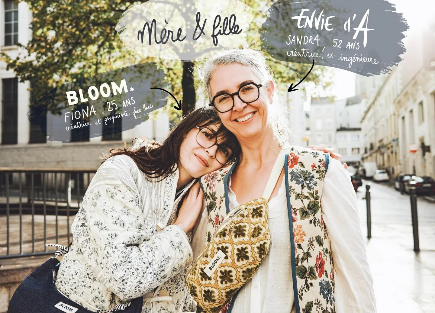 Envie d&rsquo;A et BLOOM
Un duo m&egrave;re-fille

La m&ecirc;me envie de sublimer la beaut&eacute; de l&rsquo;ancien et les m&ecirc;mes valeurs : le recyclage, le fait main avec amour et l&rsquo;envie de proposer un dressing d&rsquo;avenir 

Retrouv