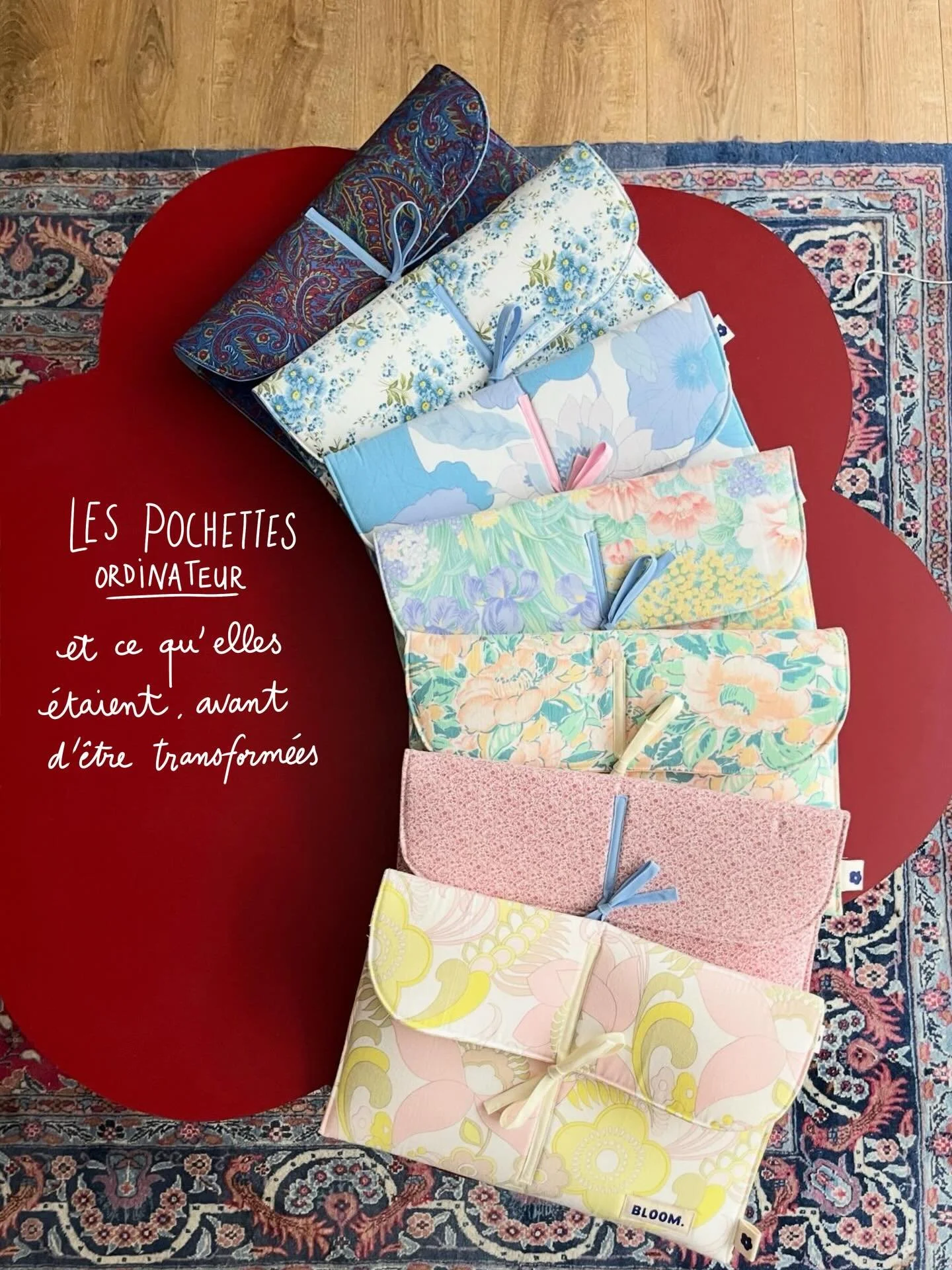 Les pochettes ordinateur et l&rsquo;origine de chaque tissu que j&rsquo;utilise pour les cr&eacute;er 🪡

J&rsquo;adore passer du temps &agrave; chiner d&rsquo;anciens tissus qui ont d&eacute;j&agrave; eu une vie en tant que rideau, drap, nappe&helli