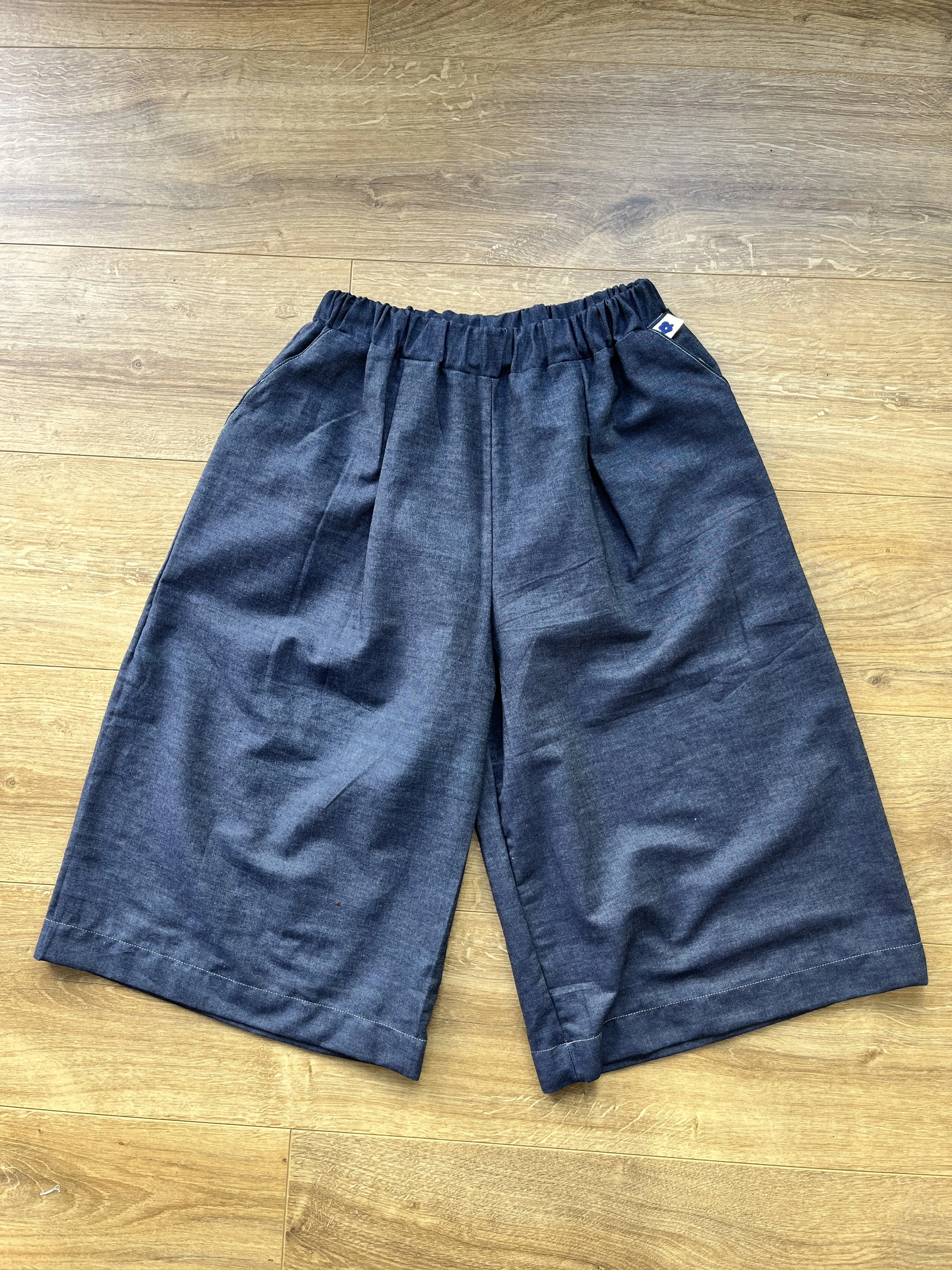 Bermuda long jean fluide taille S-M