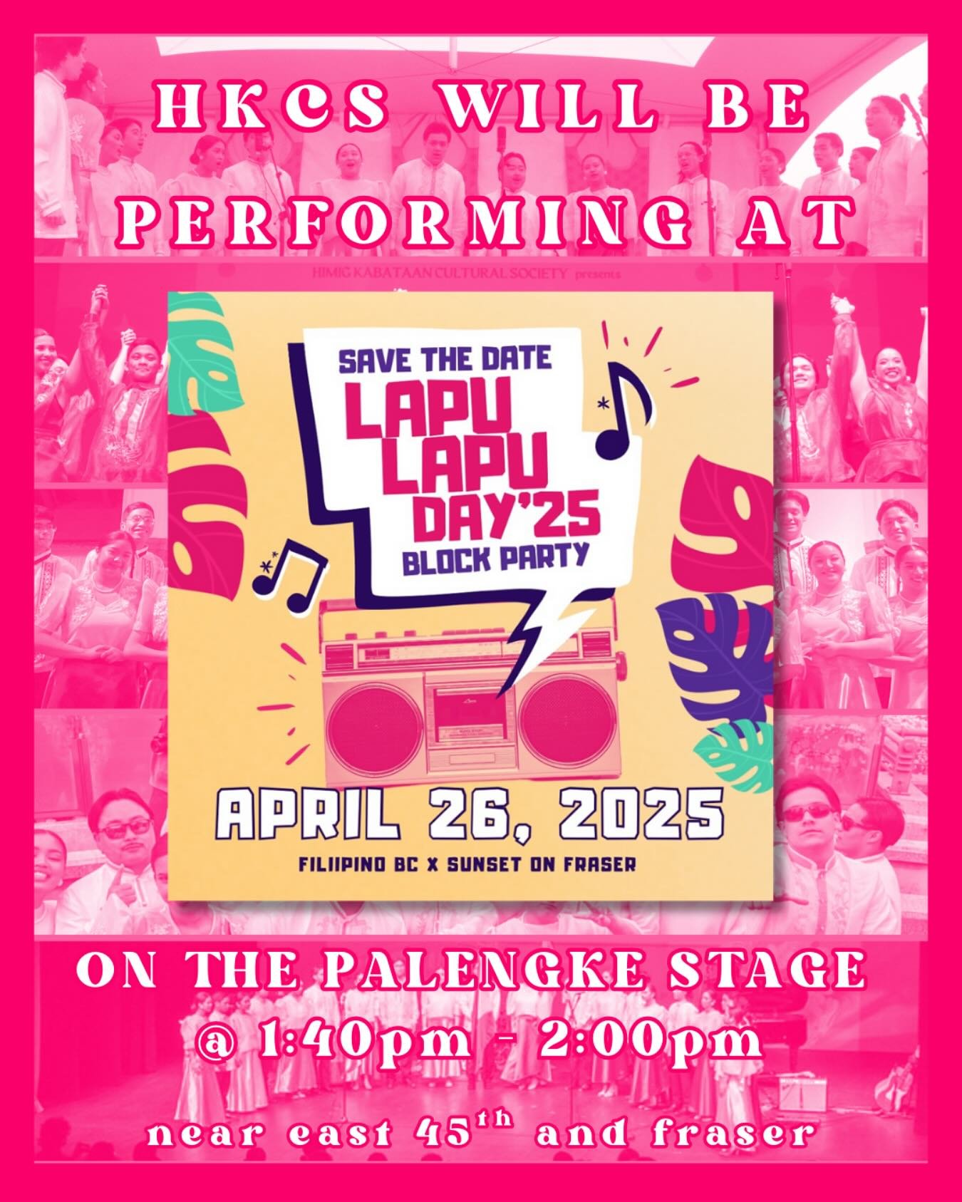 This year Himig Kabataan will be performing at the Lapu Lapu Day Festival! Come watch us at the Palengke Stage!