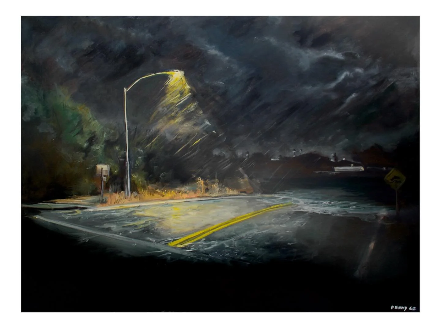 i&rsquo;ve been kinda obsessed how this light looks for years now and it&rsquo;s so satisfying to finally have made a painting of it. 

Embrace of the Storm
30 by 40 inches, oil on canvas 

#painting #oilpainting #art #landscape #landscapepainting #s