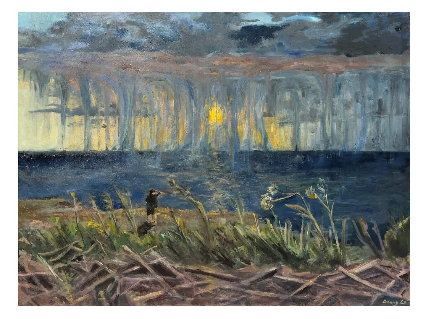 rendered this a little more after midterms. first time posting a proper oil painting in forever, way more to come :) 

&ldquo;acquaintances,&rdquo; 36 by 48 inches, oil on canvas 

#oilpainting #painting #art #sunset #sun #landscape #landscapepaintin