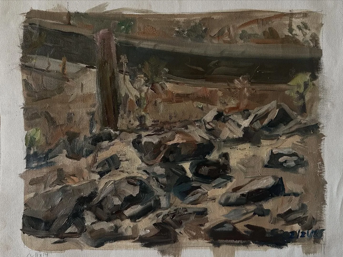 some plein air sketches from the landscape class yesterday :] 

#art #painting #landscape #pleinairpainting #pleinair #sketch #oilpainting