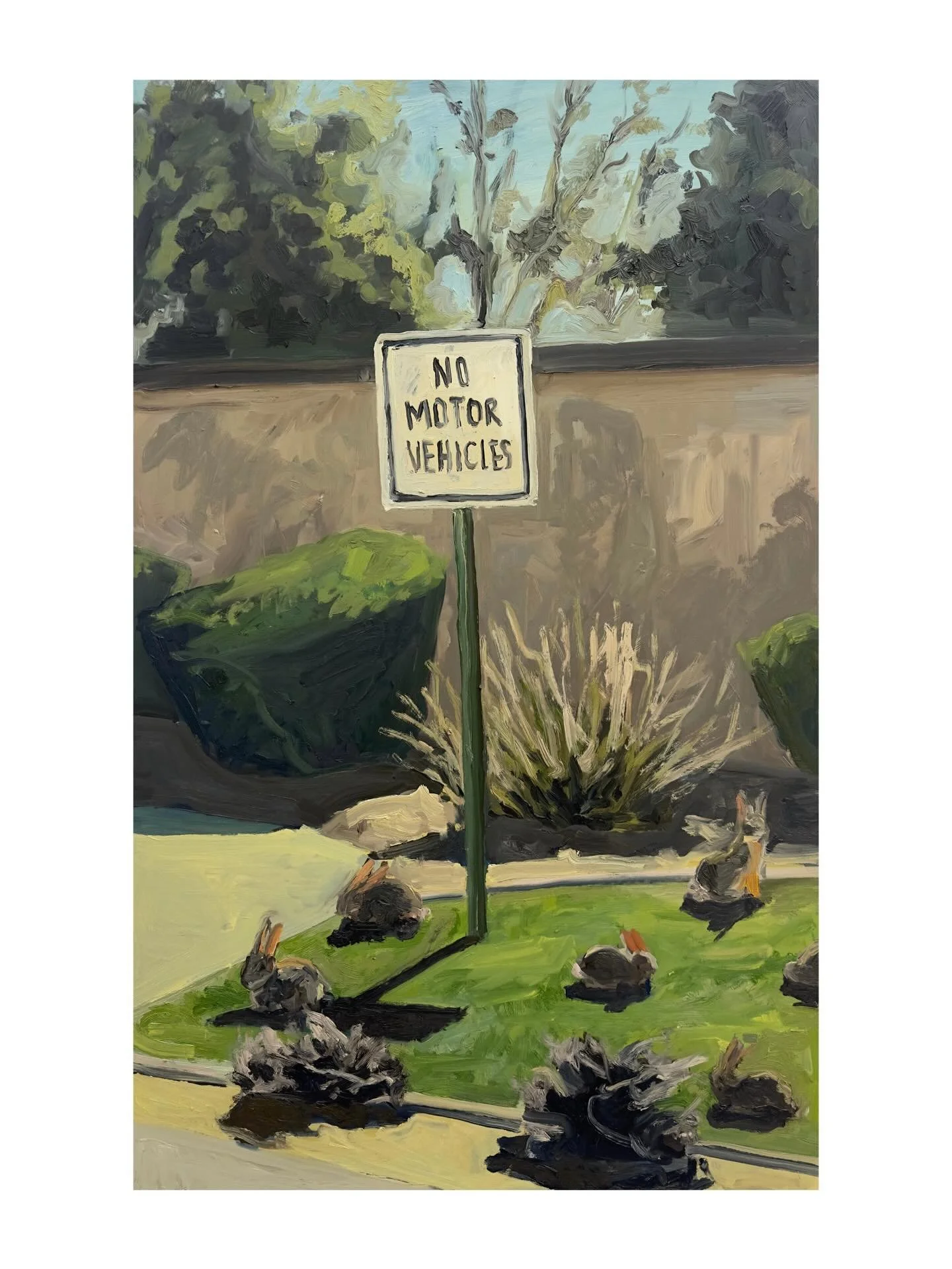 &ldquo;No Tolerance&rdquo; 40 by 25 inches, oil on vellum. 

+extra shots: &ldquo;business so causal it&rsquo;s not even business anymore&rdquo; 

#awesome #oilpainting #rabbit #asuschoolofart