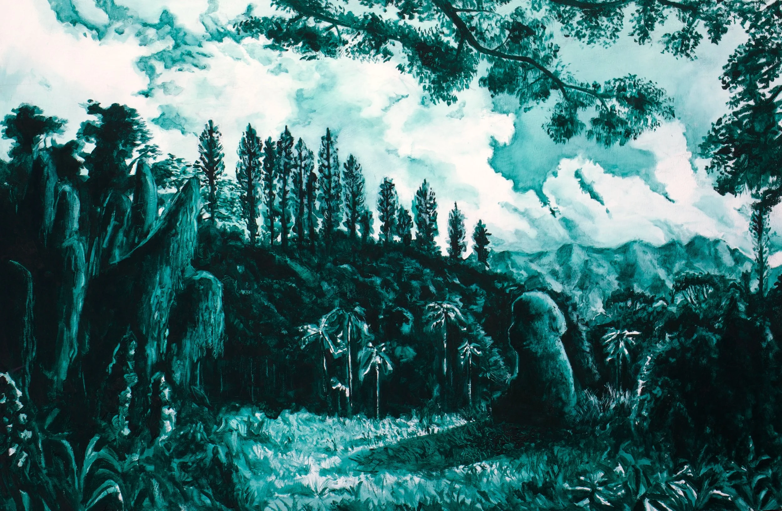 The Clearing, 2023, Oil on Canvas, 24 by 36 inches.