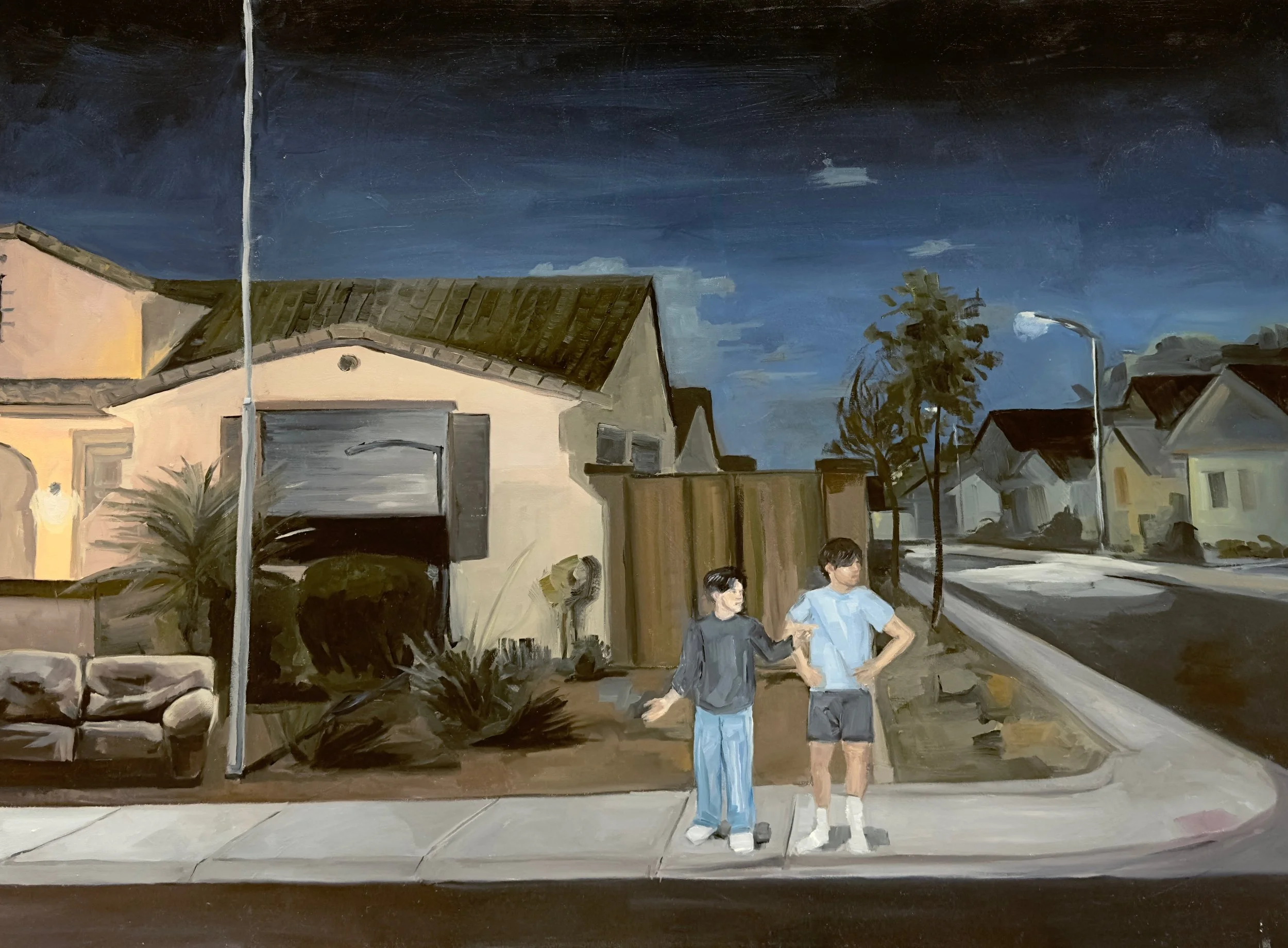 Wait, Where are We?, Oil on Canvas, 36 by 48 inches.